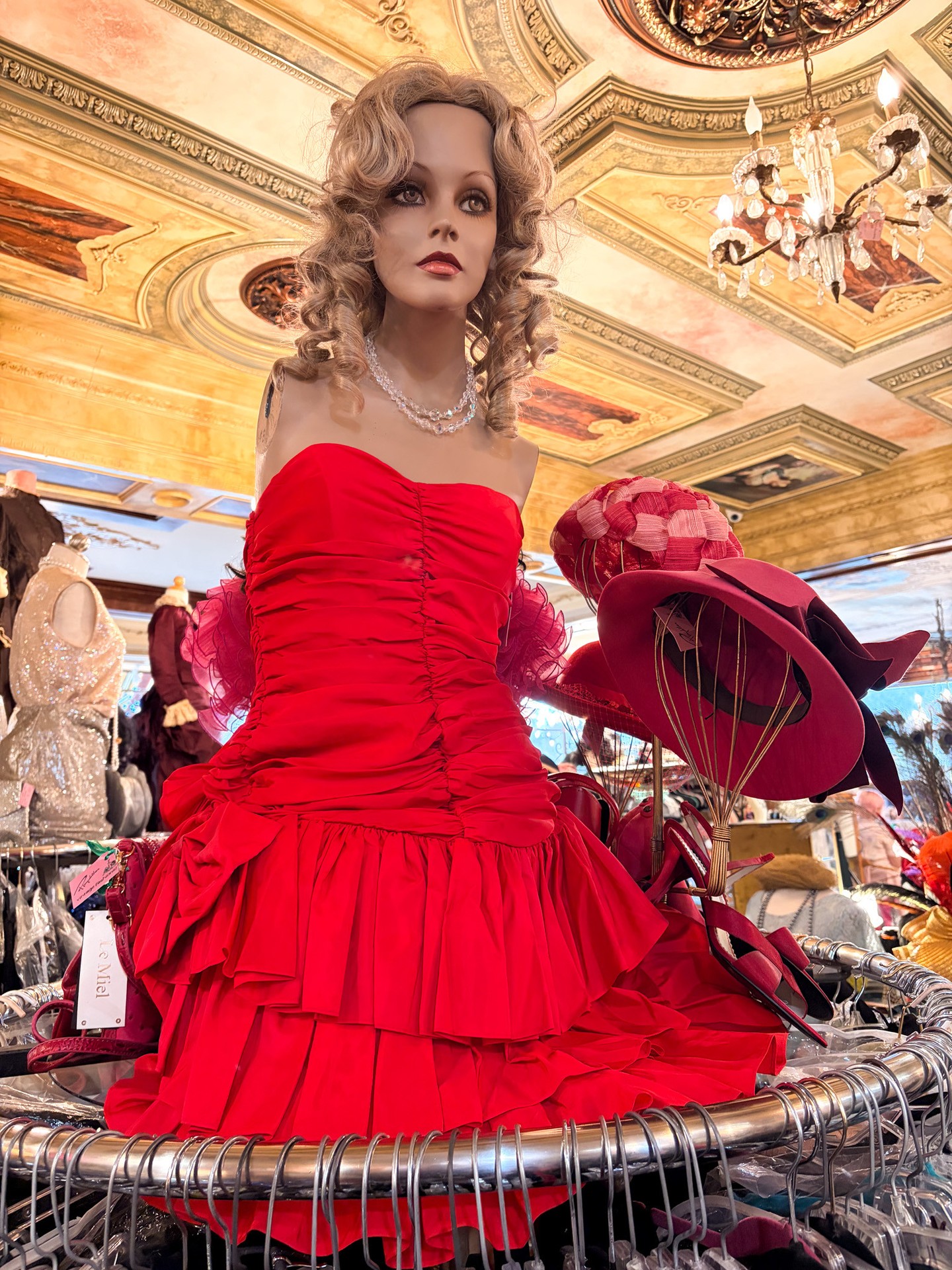 Halloween is the perfect excuse to get dramatically overdressed. ✨
A sweeping gown, sparkling jewelry, elegant gloves, a fabulous wrap, and suddenly you could be an Old Hollywood starlet, mysterious heiress, glamorous ghost, society villainess, or the best-dressed guest at the party.
Our women’s formal collection is full of vintage pieces ready to inspire a Halloween character all your own.
Start with the dress, pile on the accessories, and see where the story takes you.
Come explore women’s formal wear and Halloween costume rentals at Playclothes Vintage in Magnolia Park and create a look nobody else will be wearing.