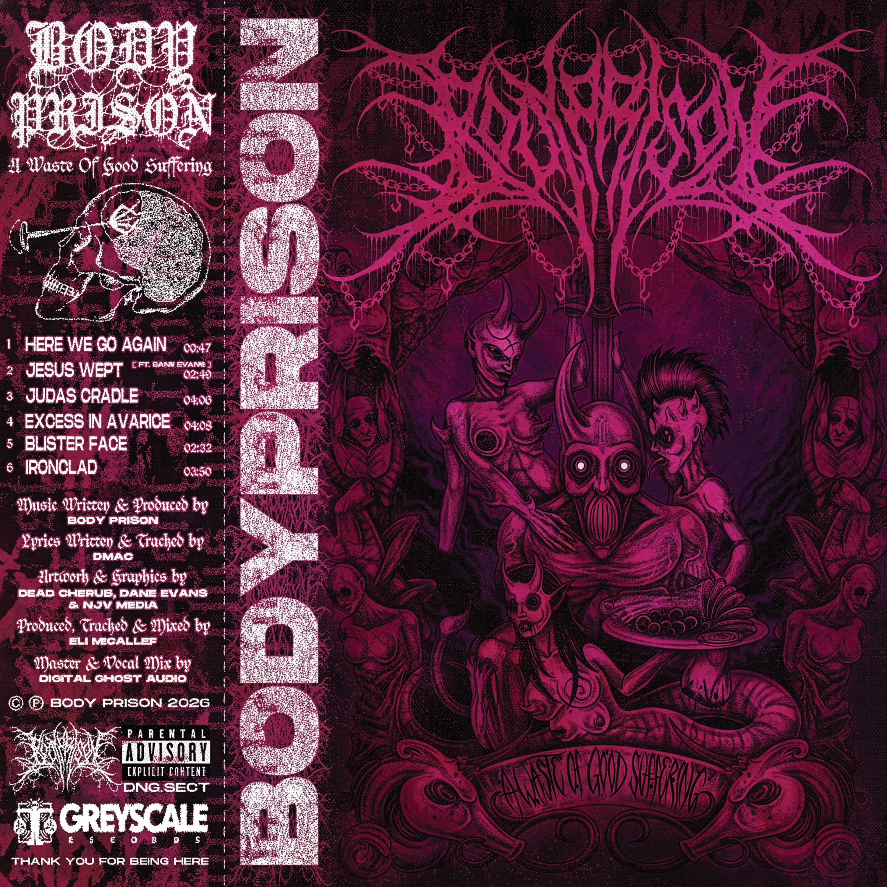 🩸A Waste of Good Suffering 🩸
New EP from @bodyprisonau out 20 November.
Two vinyl variants, 100 of each. Pre-order now via Greyscale Records 🖤