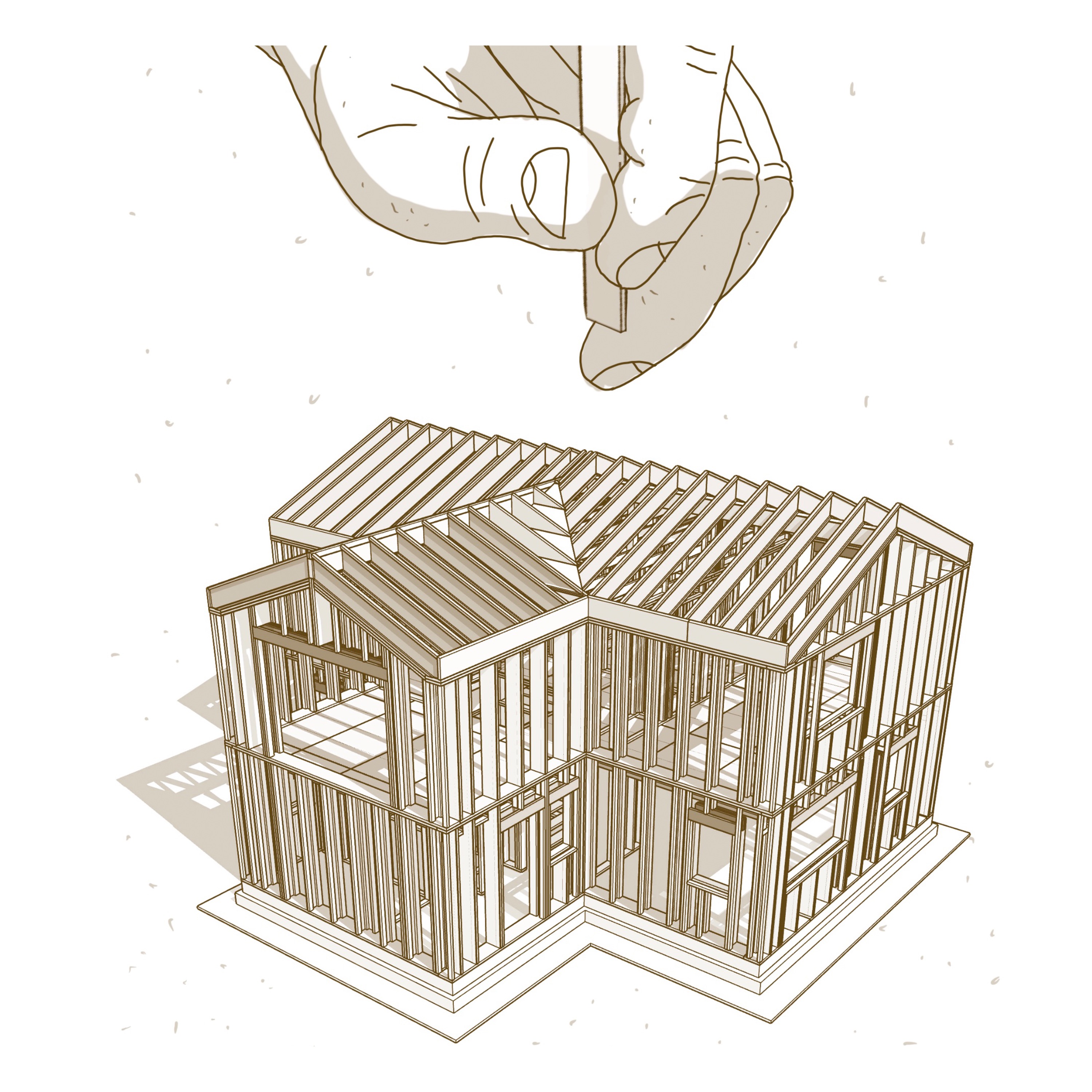 Bod Gwylim is our next project being delivered by @arfon_timberframes. They model all the timber components on computer software first, to create an assembly kit, which is then manufactured in their warehouse.
#evergreenarchitects #passivehouse #passivhaus #SIPs #timberframeconstruction