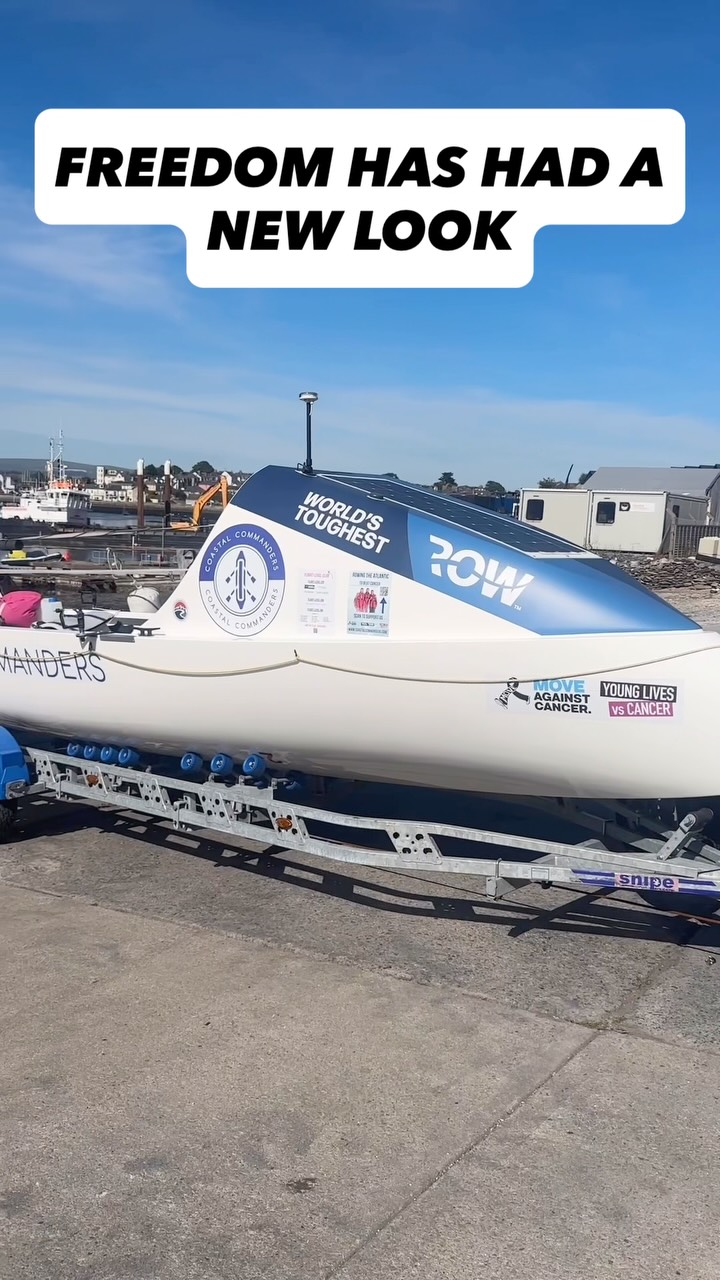 One of the last big jobs before Freedom heads to the Canaries.
The new graphics are on.
A big thank you to @sxexeter for helping us get Freedom ready for 3,000 miles across the Atlantic.
She’s looking pretty good now. 🤩
Next stop, La Gomera.