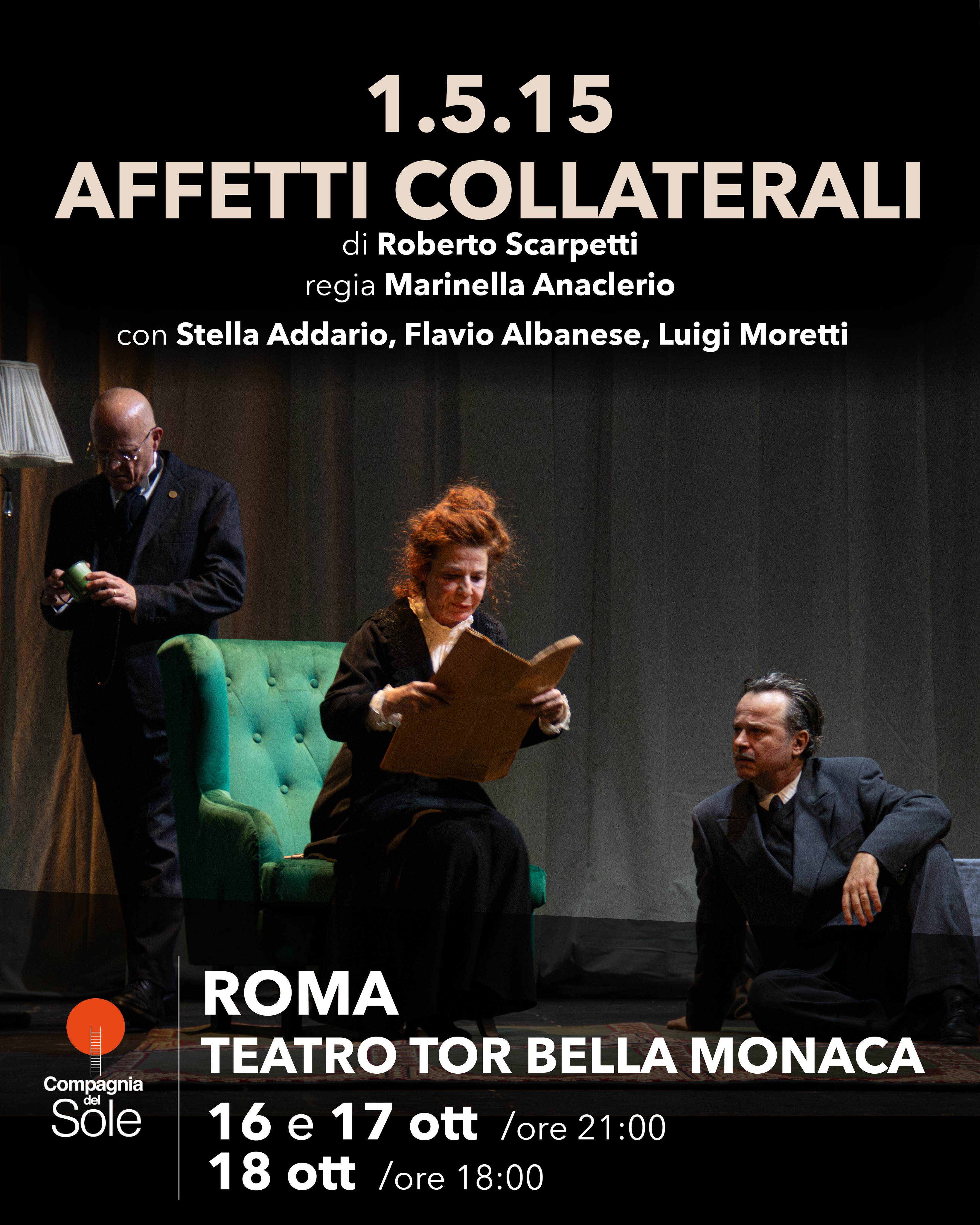 🎭 Dal 16 al 18 ottobre arriva al Teatro #TorBellaMonaca di #Roma, 𝟭.𝟱.𝟭𝟱 - 𝗔𝗳𝗳𝗲𝘁𝘁𝗶 𝗖𝗼𝗹𝗹𝗮𝘁𝗲𝗿𝗮𝗹𝗶
Una storia vera, drammatica e ancora profondamente attuale: quella di Fritz Haber e Clara Immerwahr, due scienziati che si trovano davanti a una domanda che riguarda tutti noi: quanto siamo responsabili delle conseguenze di ciò che la scienza rende possibile?
Haber, chimico tedesco e premio Nobel, fu protagonista di importanti conquiste scientifiche ma anche dello sviluppo e dell'impiego dei gas chimici durante la Prima guerra mondiale. Clara Immerwahr, sua moglie, fu la prima donna a conseguire un dottorato in chimica all'Università di Breslavia e una voce critica di fronte all'uso della scienza per la guerra.
Scritto da Roberto Scarpetti, con la regia di Marinella Anaclerio e interpretato da Stella Addario, Flavio Albanese e Luigi Moretti, 𝟭.𝟱.𝟭𝟱 - 𝗔𝗳𝗳𝗲𝘁𝘁𝗶 𝗖𝗼𝗹𝗹𝗮𝘁𝗲𝗿𝗮𝗹𝗶 attraversa ricerca scientifica, guerra, amore e conflitto, portando in scena il rapporto difficile tra conoscenza, potere e responsabilità.
📍 Teatro Tor Bella Monaca · Roma
➡︎ 16 e 17 ottobre · ore 21
➡︎ 18 ottobre · ore 18
🎟️ Info e biglietti: https://teatriincomune.roma.it/events/1-5-15-affetti-collaterali/