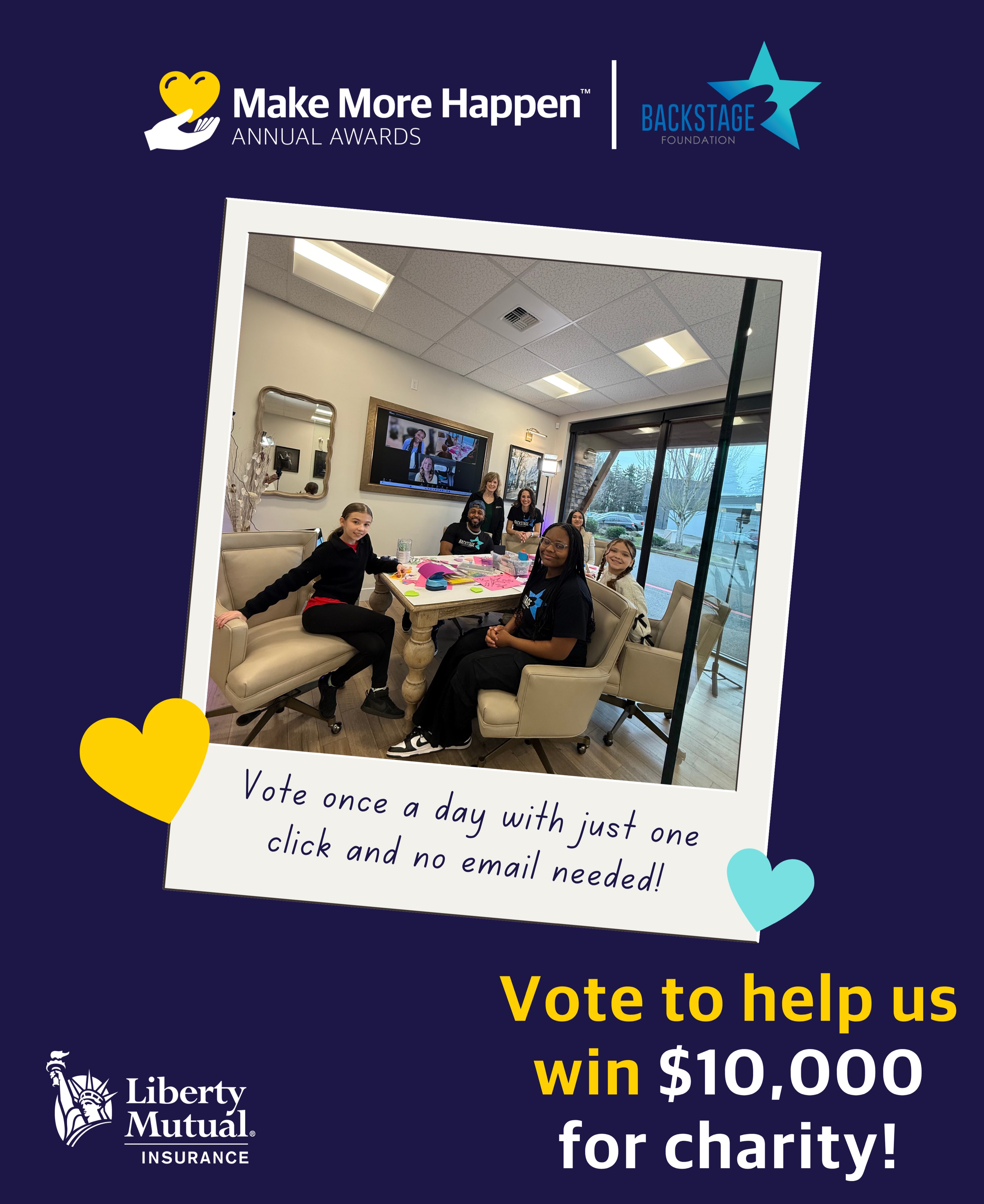 Hey there Backstage Fam! WOW your votes so far have been absolutely incredible and we appreciate the love and support!🤩🩷💜🩵
We still need a little more help to get 750 votes to receive the “Make More Happen Award” from @libertymutual to help us continue to providing meaningful programming to our communities through dance!✨
One Click & No Email needed to vote AND you can vote once a day!🥹😍❤️
Please share this link to anyone who supports the youth in arts!
Voting Link Is In Our Bio and Stories!🔗
Special thank you to @nicholson_and_associates_ins 🥹❤️ We appreciate you greatly for this opportunity!