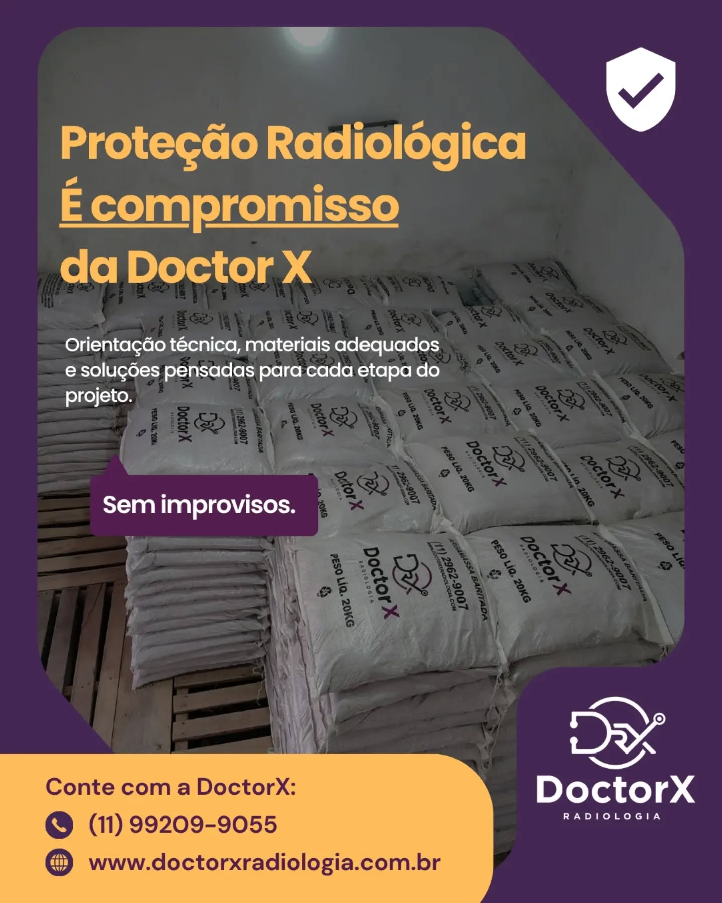 🛡️ Proteção radiológica não é apenas uma exigência. É compromisso com a segurança.
Uma sala radiológica segura começa muito antes da instalação. Exige planejamento, responsabilidade técnica e escolhas adequadas para cada projeto.
É necessário avaliar as características do ambiente, os equipamentos utilizados e a rotina de funcionamento para definir as soluções de blindagem e proteção mais apropriadas.
Na Doctor X Radiologia, cada projeto merece atenção individualizada, com materiais de qualidade e soluções desenvolvidas para atender às necessidades de cada instalação.
Do planejamento à instalação, trabalhamos com qualidade, precisão e responsabilidade, porque, quando o assunto é proteção radiológica, não existe espaço para improvisos.
🔹 Orientação técnica
🔹 Materiais adequados
🔹 Soluções personalizadas
🔹 Compromisso com a segurança
🏥 Vai construir, reformar ou adequar uma sala radiológica? Conte com a Doctor X para encontrar as soluções ideais para o seu projeto.
📲 (11) 99209-9055
🌐 doctorxradiologia.com.br
💜 Doctor X Radiologia — Excelência em Proteção Radiológica.
#doctorxradiologia #proteçãoradiológica #radiologia #blindagemradiologica #segurançaradiológica