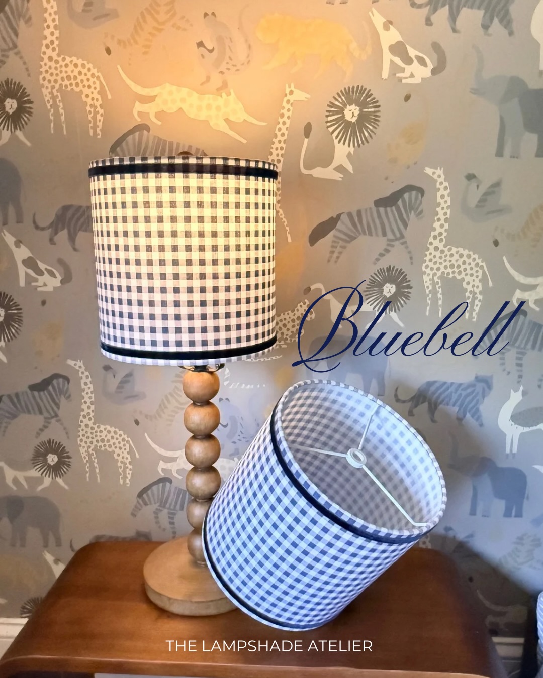 Bluebell Lampshade 💙 Playful, timeless, and lovingly made for your little one. ✨
#handmadelampshade #madewithintention #craftsmanship #homedecor #thelampshadeatelier