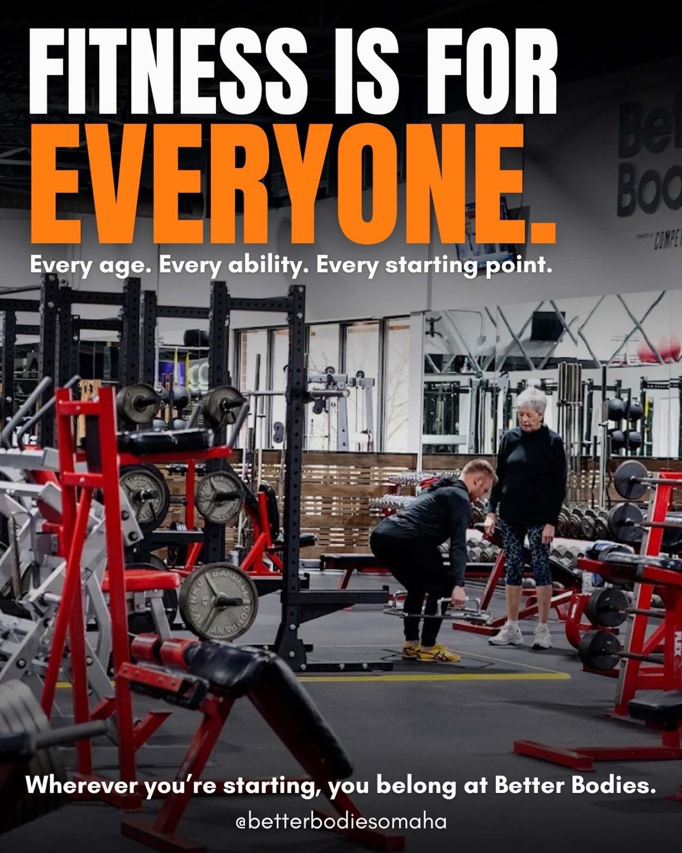 Think you’re too old to start working out? You’re not. 💪
Staying active as you get older isn’t about keeping up with anyone else. It’s about maintaining your strength, balance, mobility, and confidence so you can keep doing the things you love.
At Better Bodies, you can start exactly where you are, move at your own pace, and have support along the way. It’s never too late to start investing in yourself. 😄
Come see what Better Bodies is all about with a FREE 7-day pass! Link in bio to get started today.👏
#betterbodiesomaha #gymtime #omahagyms #omahafitness #communityfitness