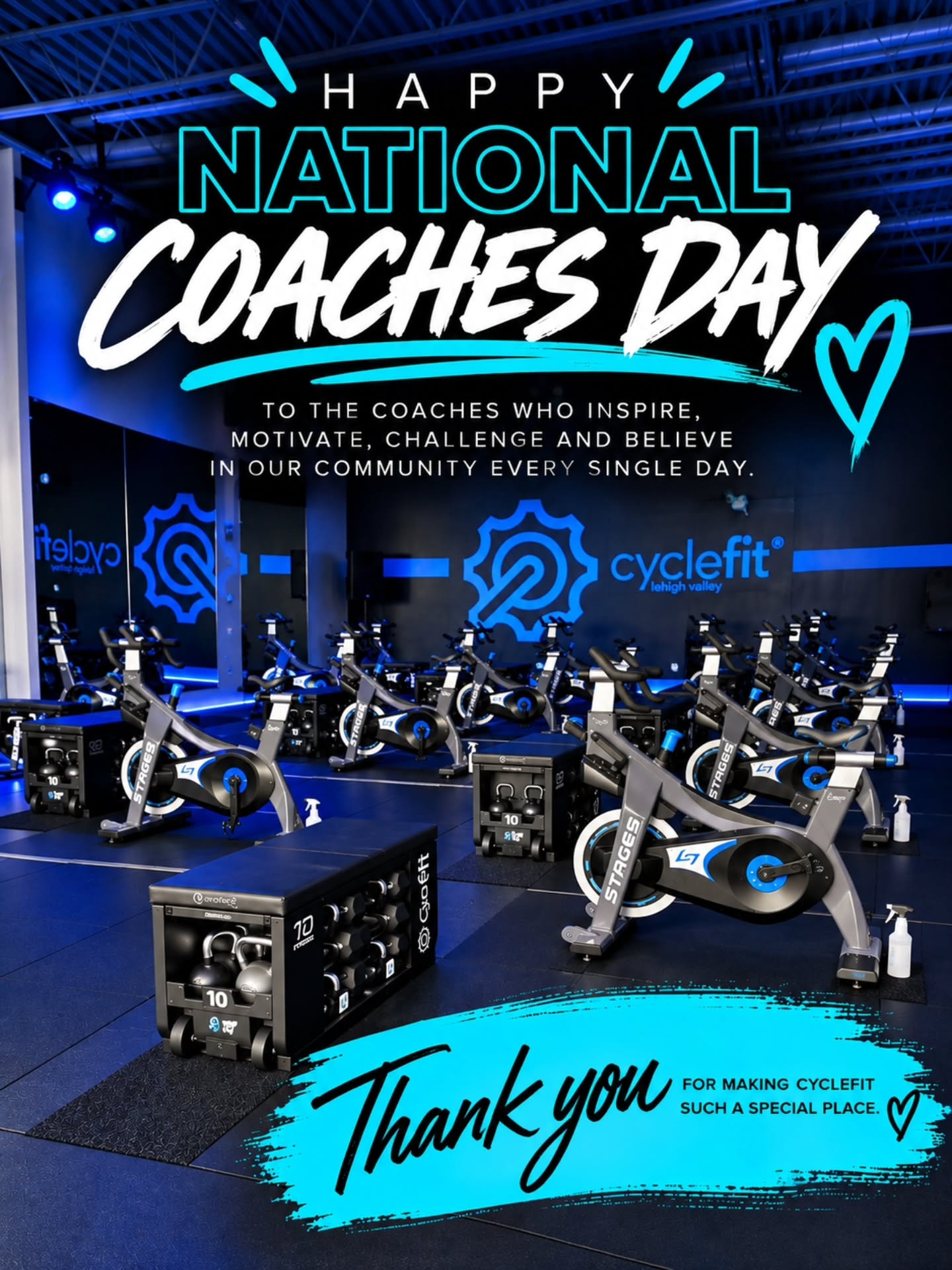 Happy National Coaches Day to the crew that makes CycleFit what it is. π
You bring the energy, push us when we need it, make us laugh, and somehow convince us we have one more in us when weβre pretty sure we donβt.
Thank you for showing up each day, caring about our people, and making every class feel like more than just a workout.
CycleFit wouldnβt be CycleFit without you.
~Xoxo Allie
Drop some love for your coaches below! π