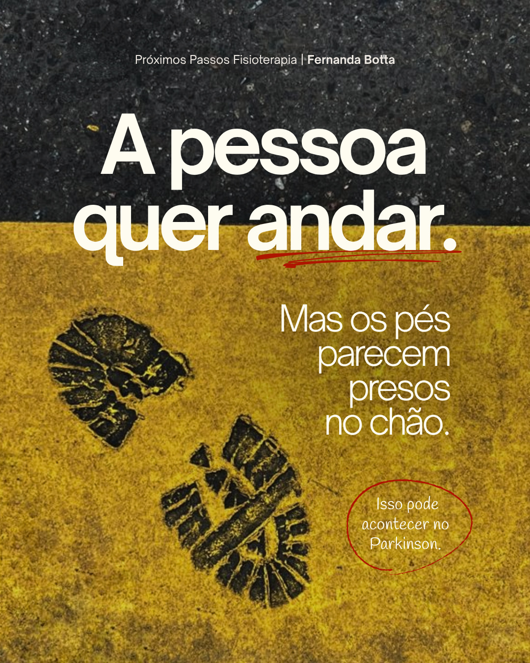Durante um episódio de congelamento da marcha, a pessoa quer continuar andando, mas não consegue organizar o próximo passo. A fisioterapia pode ajudar a identificar quando isso acontece e treinar estratégias adequadas para cada situação.
Conhece alguém com Parkinson? Compartilhe este conteúdo.