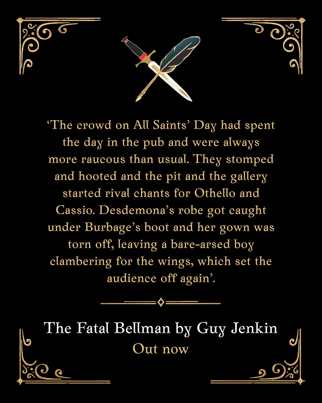 'A gripping tale, buzzing with dark comedy' - Andy Hamilton
The Fatal Bellman, from one of Britain's best loved comedy writers.
Out now 🔪
#Outnumbered #GuyJenkin #UKComedy #Shakeaspeare #MurderMystery