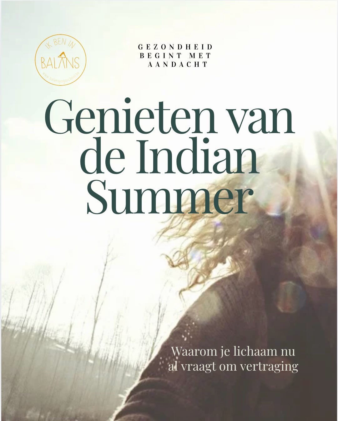 Ook aan het genieten van deze deugddoende nazomerse dagen? Maar voel je tegelijkertijd dat je lichaam behoefte krijgt aan meer rust? 🍂
Het is verleidelijk om in het snelle zomertempo te blijven meedraaien zolang de zon ☀️ schijnt. Toch is dit warme najaar hét ideale moment om je zenuwstelsel alvast voor te bereiden op de koudere maanden…
In plaats van te wachten tot de batterij helemaal leeg is als het dadelijk sneller donker wordt, bouwen we in de HOT YOGA HERFST REEKS nu al bewuste rust, immuniteit en warmte op van binnenuit.
Een warme en gedragen bedding vol ademwerk, veilige beweging en diepe spierontspanning. 💪
Nog slechts 5 matjes vrij voor wie deze herfst met gegronde energie wil ingaan! 🍁
Inschrijven via link in bio
Tot op de mat 💫
#balansyogaschool #hotyoga #indiansummer #herfstritme #aanwezigheid