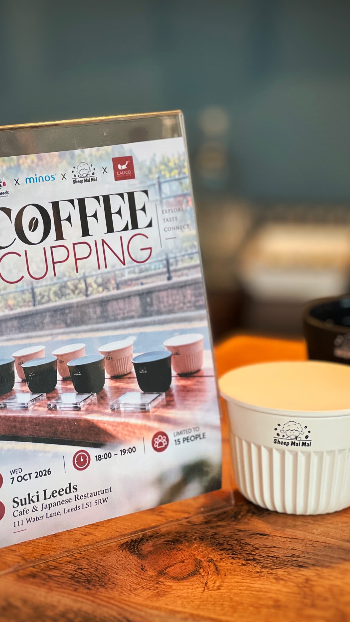 Coffee brought us together.
Good people made the evening.
SUKI LEEDS × SHEEP MAI MAI
Proudly sponsored by MINOS,
featuring MINOS Cupping Bowls. ☕️
#SheepMaiMai #SukiLeeds #CoffeeCupping #LeedsCoffee #minos