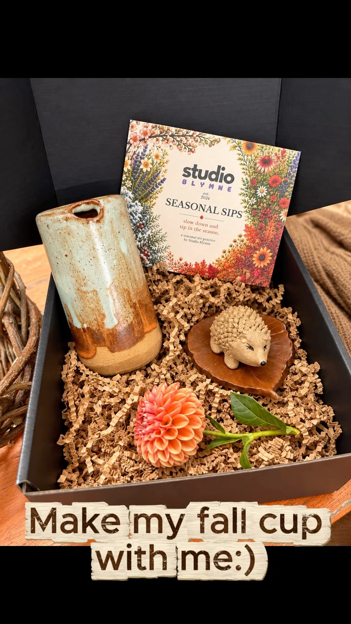 Make my fall cup with me✨🍁🍂 #studioblynne #makeart #pottery #howto #creativelife