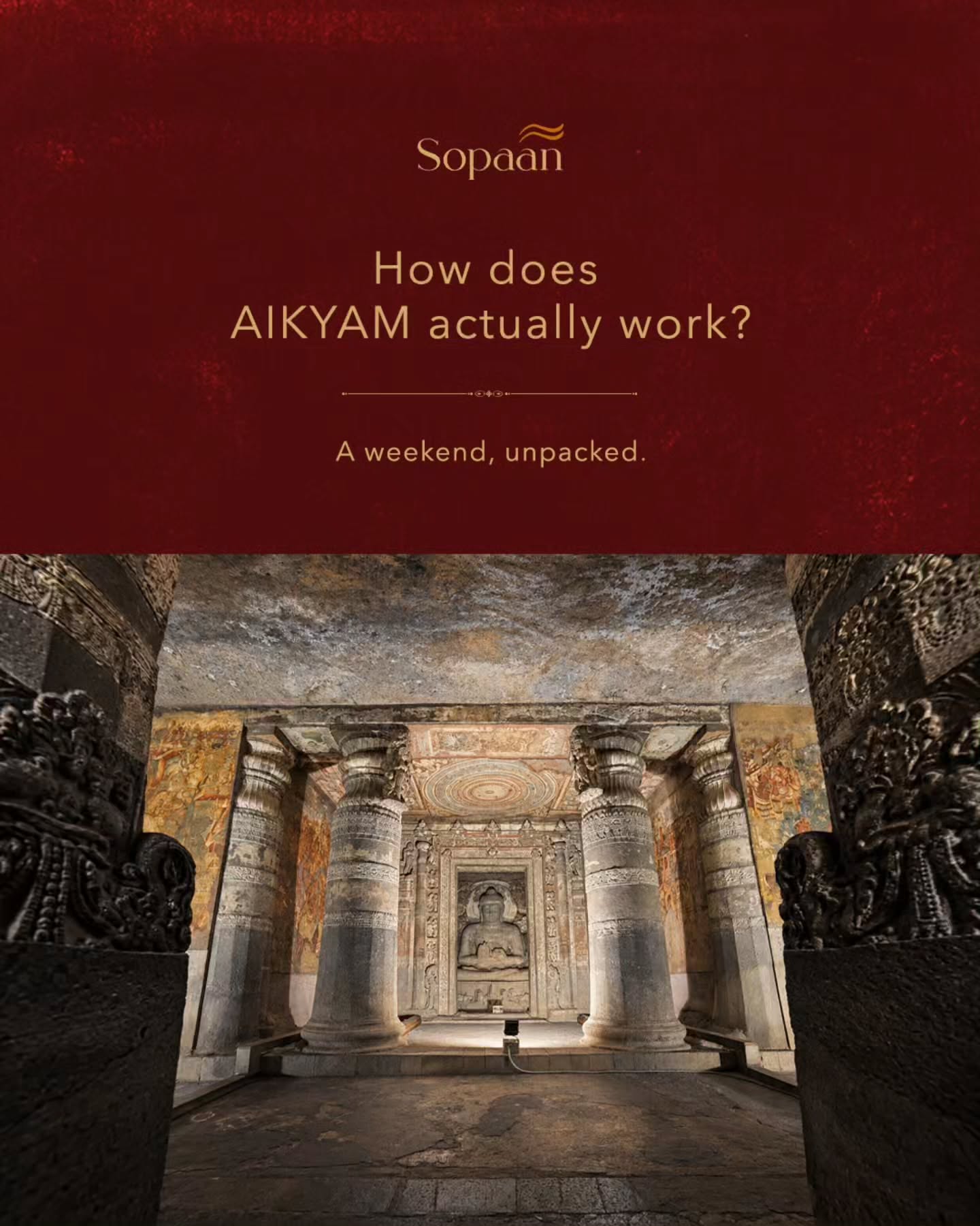 AIKYAM isn't just a tourism event, it's cultural diplomacy in motion. ✨
Every edition, Sopaan gathers embassies, UNESCO representatives, and global cultural voices, placing them inside India's living heritage.
That's what AIKYAM delivers. That's the power of heritage. That's Sopaan.
🎭 October 9-11
#Sopaan #Aikyam #MaharashtraTourism #IndianHeritage #CulturalEvents IndianTourism