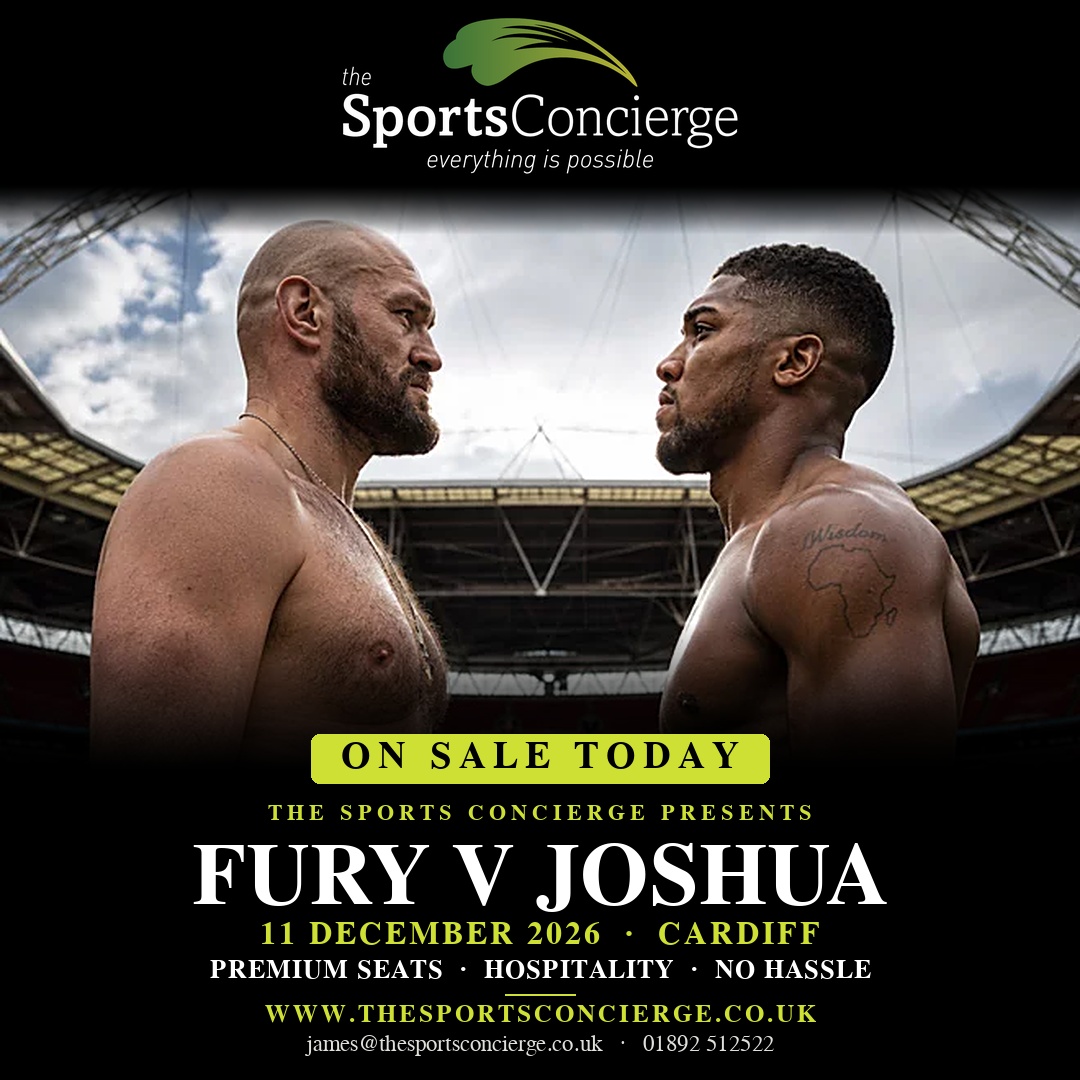 FURY V JOSHUA ๐ฅ ON SALE TODAY
The fight Britain has waited years for is finally here.
๐
11 December 2026
๐ Cardiff
Premium seats. Hospitality. No hassle. We take care of everything so all you have to do is be there when the first bell rings.
Don't miss out, get in touch today ๐
๐ง james@thesportsconcierge.co.uk
๐ 01892 512522
๐ www.thesportsconcierge.co.uk
#FuryJoshua #FuryvJoshua #BattleOfBritain #Boxing #HeavyweightBoxing #Cardiff #TheSportsConcierge #EverythingIsPossible #VIPHospitality #BoxingTickets