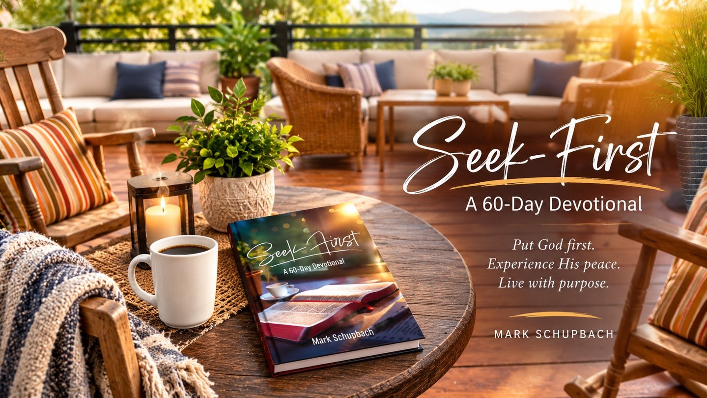 Transform your mornings with Seek First, a 60-day devotional journey adapted from Mark's beloved Mondays with Mark series. Each day includes a focused devotional, scripture, daily challenge, and journal prompt to deepen your faith and draw you closer to God. Start each day seeking Him first and watch your spiritual life flourish.
Available to purchase on our website:
https://www.lifemarkministries.org/devotionals-resources