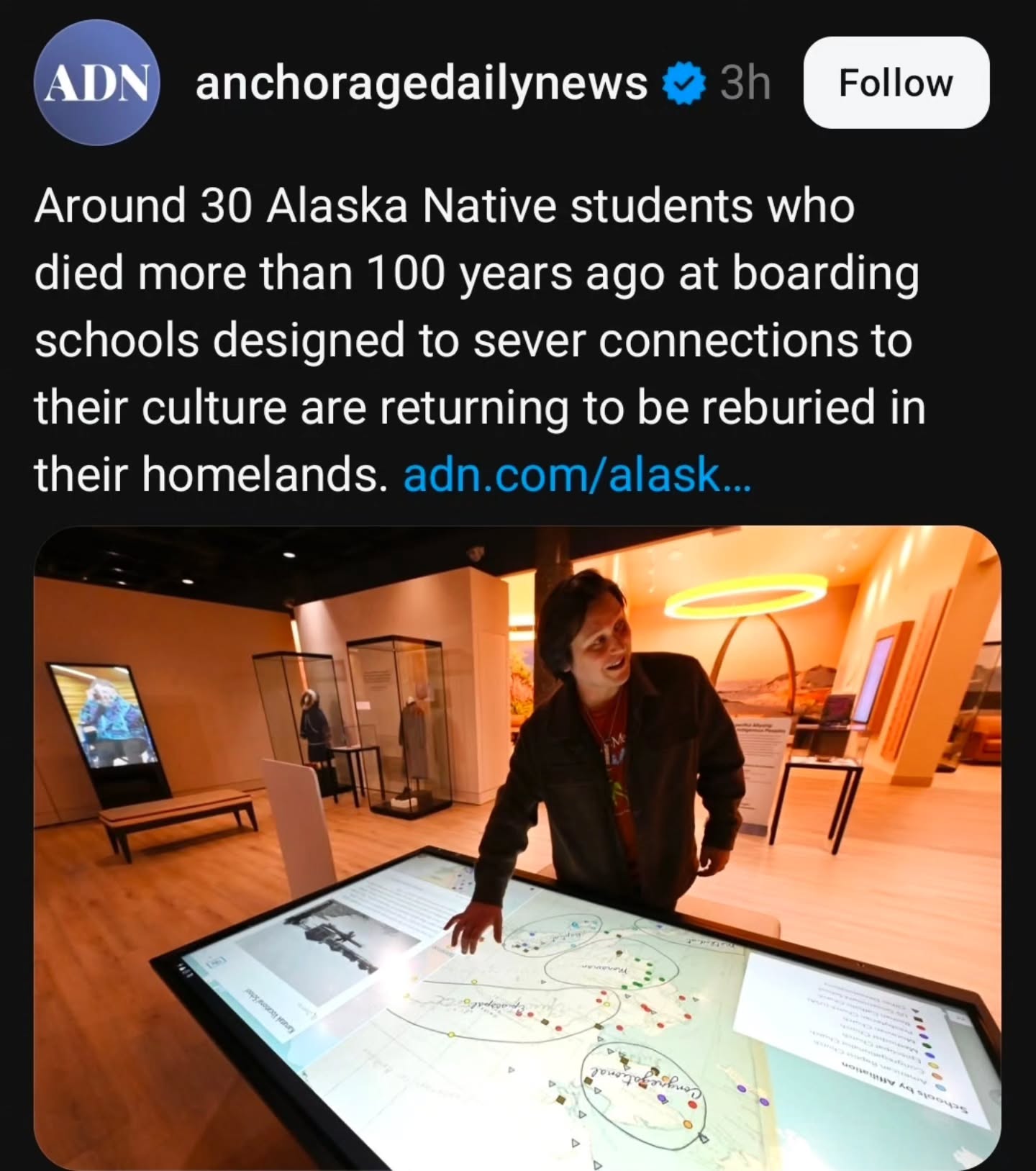 Around 30 Alaska #Native students
who died more than 100 years ago at boarding schools designed to sever
connections to their culture are
returning to be reburied in their
homelands.
At least 31 from #Alaska died while attending institutions like the well-known Carlisle Indian Industrial School in Pennsylvania between 1819 and 1969, according to a 2024 Interior Department report. While the report identified about 900 other deaths during that period, the government hasn’t determined the total number of Indigenous students who died at one of the schools during that era.
Last week, the remains of three Alaska Native children who died at the Carlisle school in the early 1900s after they were taken from their communities as teenagers were disinterred from the now-closed institution’s cemetery and transferred to descendants following research led by the Alaska Native Heritage Center.
About 25 others whose remains were exhumed from gravesites more than a decade after dying at an Alaska boarding school and being taken to an out-of-state institution will also be returned to the state this month, Benjamin Jacuk, the heritage center’s director of research, said in an interview.
The effort, including remains of the other 30 or so, also appears to represent the largest overall number of such returns to the state over such a short time frame.
READ FULL ARTICLE HERE:
https://www.adn.com/alaska-news/2026/10/07/about-30-alaska-native-youths-buried-at-boarding-schools-decades-ago-are-now-returning-home/