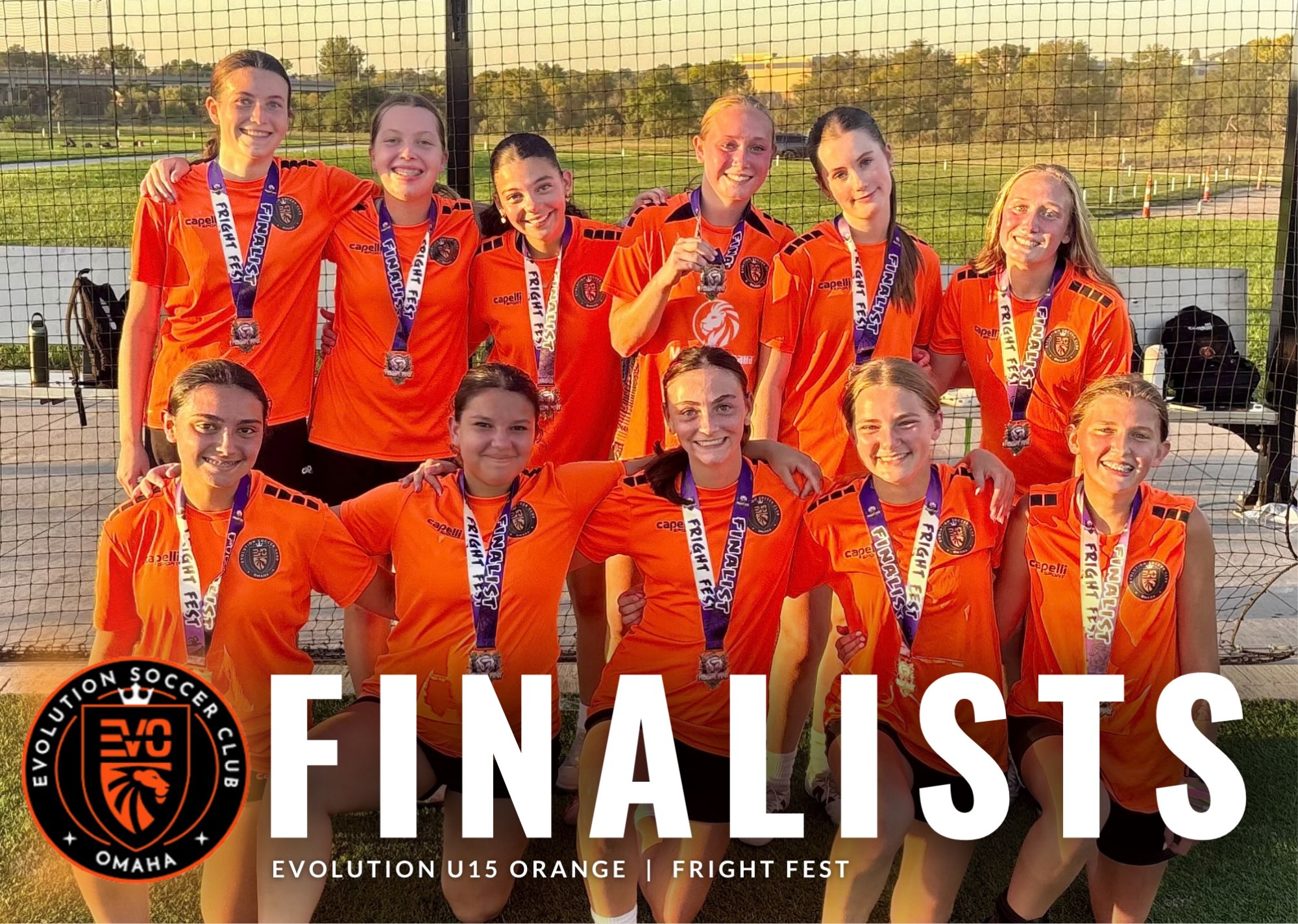 🥈 FINALISTS 🥈
EVO U15 Orange
Fright Fest
Congratulations to EVO U15 Orange ladies, finalists in the Fright Fest U15 division over the weekend 👏 👏
#omahaevolutionsoccerclub