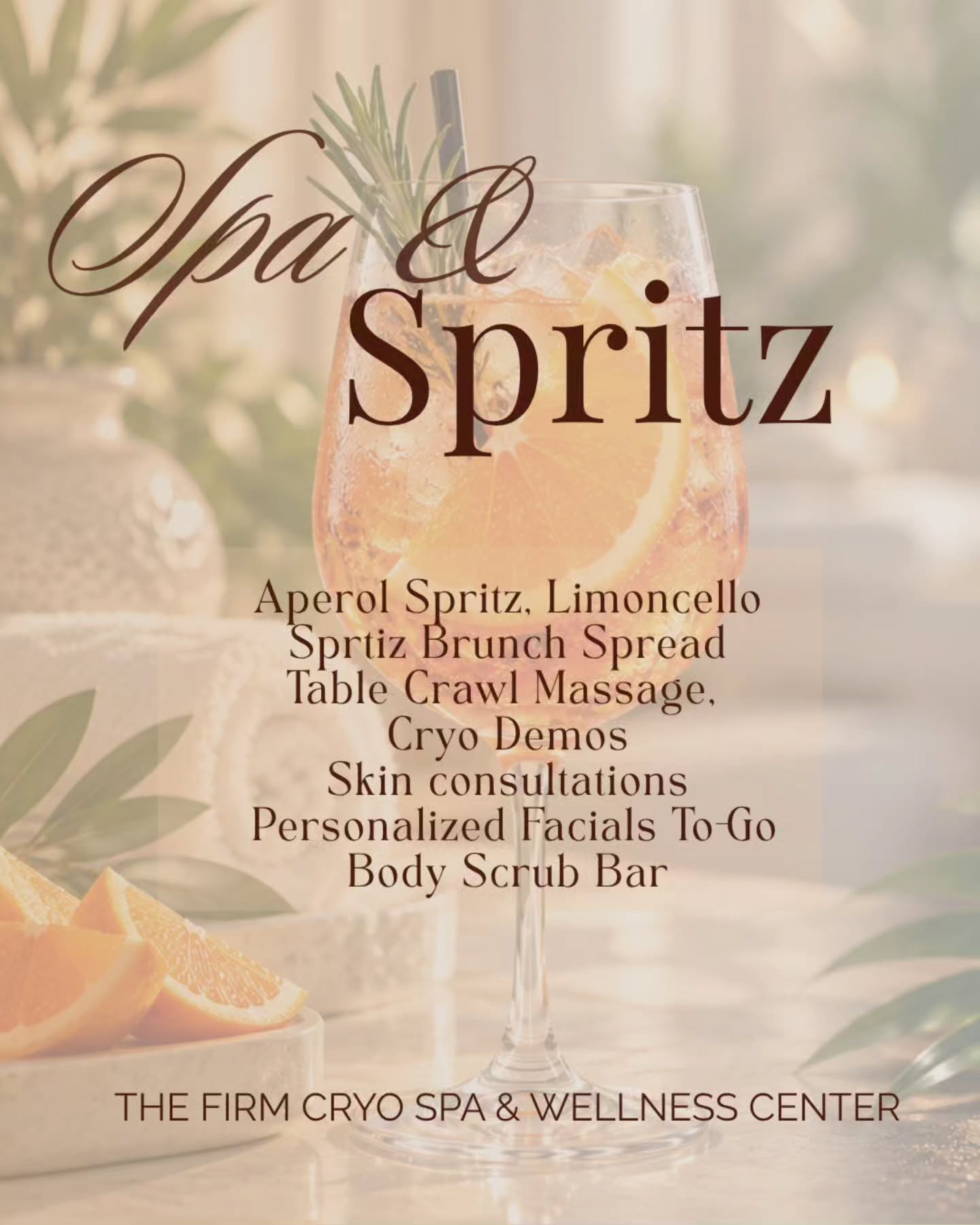 This Saturday!!!! October 10th
3 days left to get your ticket!
Link in bio to secure your spot, or you can DM us π€
See you guys there!!
Spa & Spritz: 11am-2pm
Lime & Coconut: 4pm-7pm