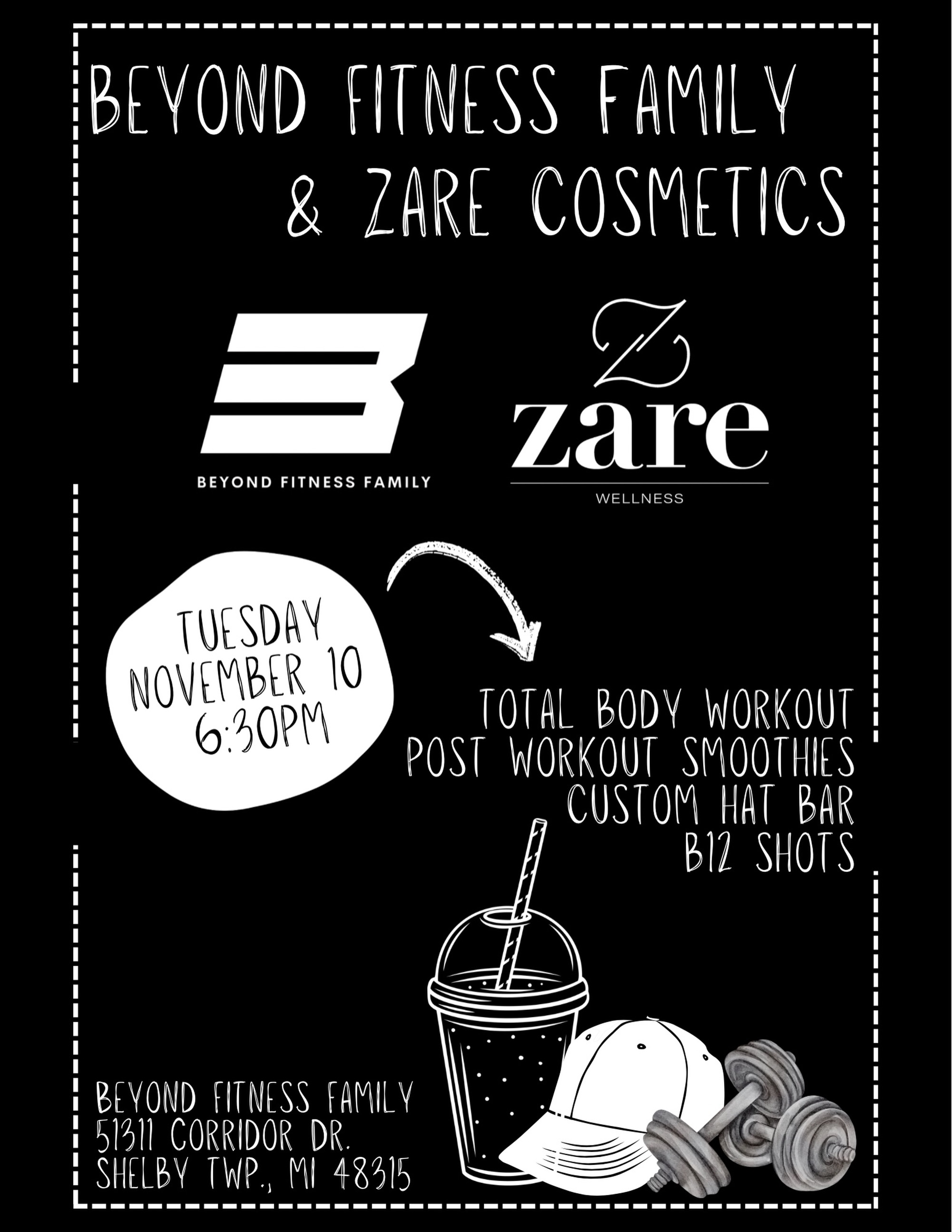 Join us Tuesday, November 10 at 6:30PM for a total-body workout + the ultimate post-workout wellness experience! 💕
Here’s what’s waiting for you:
💪🏼 Total-body workout with @coachdanelle
🥤 Post-workout smoothies provided by @beyondjuiceryshelby23
💉 B12 shots
🧢 Custom hat bar — make it YOURS!
$35 drop-in
BFF Platinum members can book at no additional cost
👇🏼 Comment WELLNESS and we’ll send you the booking link!
Limited spots available — you don’t want to miss this one! ✨
• •
#beyondfitnessfamily #allwomensgym #preferredpartner #shelbytwpmi #metrodetroit