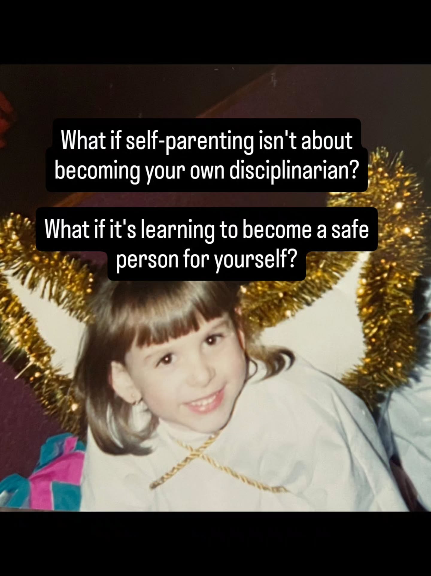 Maybe self-parenting isn't about learning to be stricter with ourselves.
Maybe it's about learning to offer ourselves the safety, repair, boundaries, curiosity, and compassion we so readily offer the people we love.