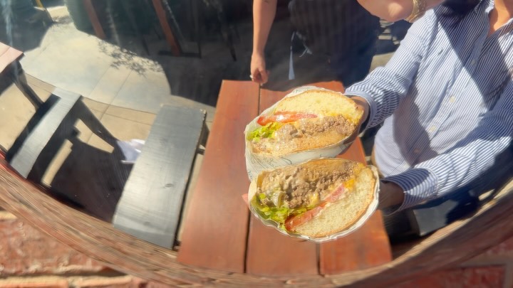 The Chopped Cheese. Someone just told us it’s better than any they had in New York - for real. Nathan and Noely took it outside for a little star treatment in our convex mirror. You can take it home for a bite, whenever you like!