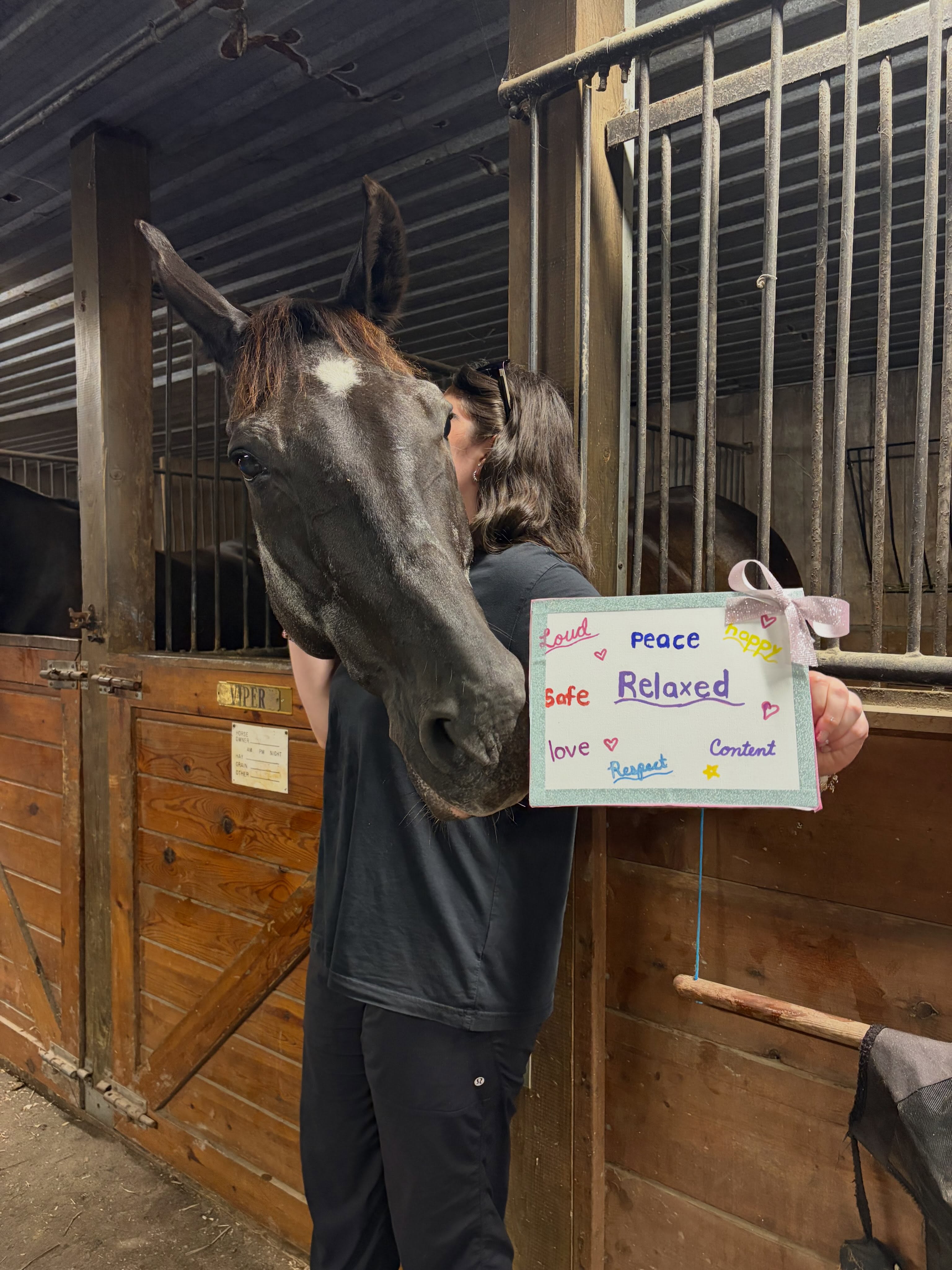 How does your horse make you feel? 💙💛
Our participants are matched with the same horse for the duration of their session fostering an incredibly powerful connection. The words on the canvases speak for themselves. 🐴🎨
✨Accepted. Brave. Gentle. Patient. Loving. Proud. Confident. Sensitive. Secure. Safe. Caring. Calm. Content. Respectful. Courage. Zen. Happy. Empowered. Peace. ✨
A special thank you to some of our incredible supporters who enable us to promote the mental health of youth at-risk 💙💛
@aubreymarladanfoundation @thehgwfoundation @friendlyfuturefoundation @americaneagle
#equinetherapy #youthmentalhealth #tufftherapeuticridingfoundation #therapeuticriding #horsesarementalhealth