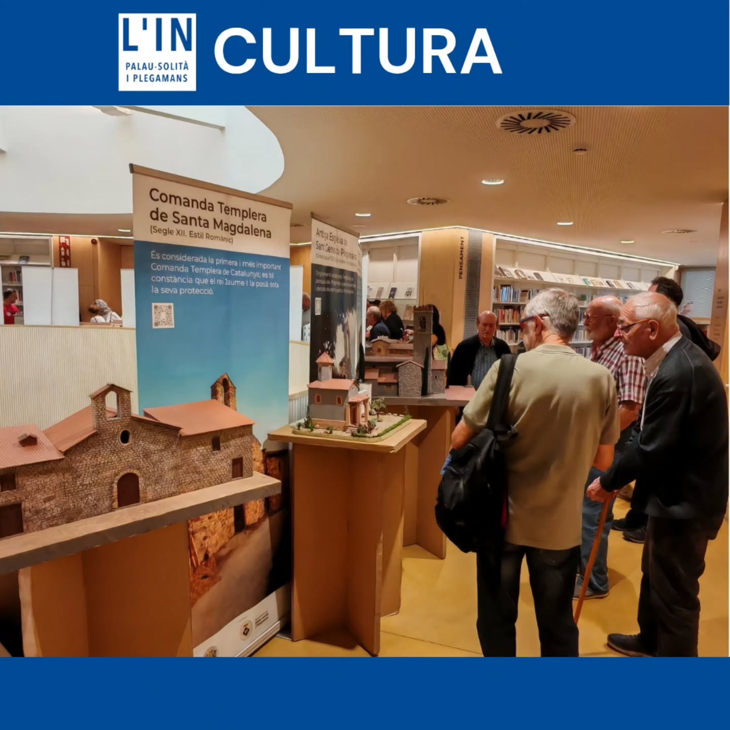 EXPOSICIÓ. La biblioteca municipal acull des d'avui, i fins a primers de novembre, una singular i sorprenent exposició de maquetes d'edificis emblemàtics de Palau-solità i Plegamans. Les 13 representacions arquitectòniques, obra de l'Associació Pessebrista de PsiP, s'exposen a la planta superior de L'Alzina i han servit per inaugurar els actes que l'Ajuntament ha organitzat amb motiu de les Jornades Europees de Patrimoni.
La inauguració de la mostra s'ha fet a l'auditori Lluís Ventura. Allà, Josep Pagés, tresorer de l'associació, ha explicat el procés de creació de les maquetes, que ha comportat la feina de tot el col·lectiu de socis durant dos anys i mig. Els edificis estan reproduïts a una escala 1:50, cosa que ha permès treballar amb molt detall totes les estructures. Cada edifici s'ha representat a partir d'un minuciós treball en equips, que ha inclòs la documentació bibliogràfica, fotogràfica i de plànols de cada un.
Entre els 13 alçats destaquen, per la seva condició d'inèdits per la majoria dels ciutadans de PsiP, dos edificis ja desapareguts: l'estació de tren i l'antiga església de Sant Genís de Plegamans. La comanda templera, el castell de Plegamans, l'església de santa Maria de Palau-solità, les masies de Can Falguera, Can Maiol i Can Carreter, l'edifici del sindicat agrícola, la casa Consistorial, la casa Folch, Ca l'Oromí, i les escoles velles completen la mostra. L'espectacularitat i l'acurada feina duta a terme pels pessebristes sorprèn al visitant i ofereix una perspectiva impossible d'apreciar des de terra.
L'exposició es complementa amb un apartat a la web https://pessebrepalau.cat/ on es desgrana la feina feta per reproduir cadascun dels edificis, i a la qual si pot accedir escanejant amb el mòbil el codi QR que hi ha en cadascun dels plafons que acompanya cada maqueta.
L'exposició es pot visitar en l'horari habitual de la biblioteca. @pessebrespalau @biblioteca.alzina #Psip #Palausolitaiplegamans
