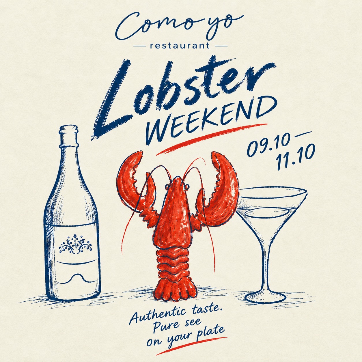 09.10-11.10
🦞 LOBSTER WEEKEND en COMO YO🦞
Este finde: seafood mood ON 🌊✨
Langosta, una copa de vino bien fría y cero planes… excepto disfrutar✨
¿Plan de finde? Lo tenemos🥂🦞
📍 Plaza Tetuan 18
📞+34624098889
_________________
09.10-11.10
🦞 LOBSTER WEEKEND at COMO YO🦞
This weekend: seafood mood ON 🌊✨
Lobster, a glass of chilled wine and zero plans… except enjoying yourself✨
Weekend plans? We got you🥂🦞
📍 Plaza Tetuan 18
📞+34624098889
#mariscos #seafood #lobster #valencia #dinner