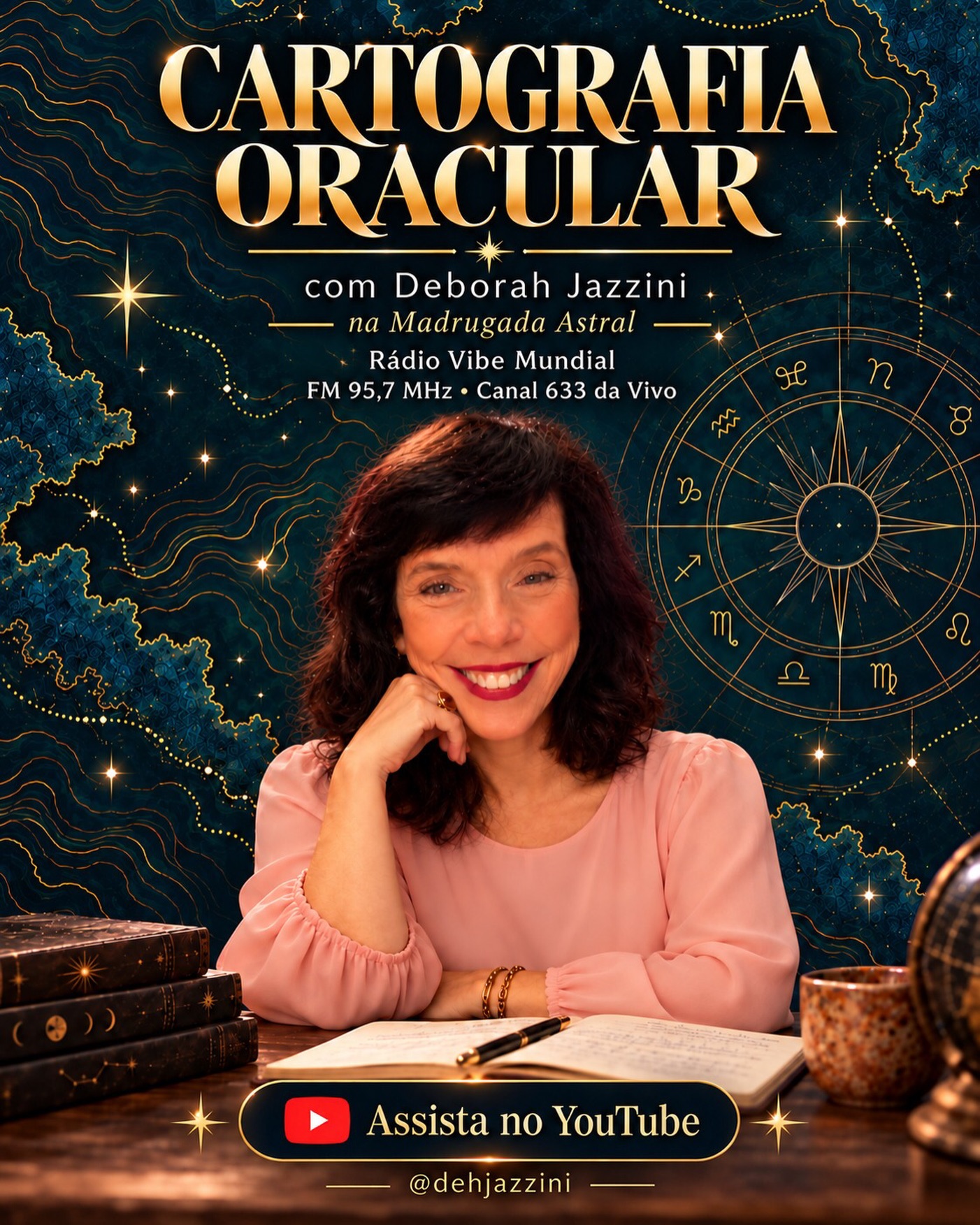 Que tal reservar um momento para olhar a vida por outros ângulos?
No Cartografia Oracular, compartilho reflexões sobre astrologia, tarô e autoconhecimento para ampliar nossa percepção das escolhas e dos caminhos possíveis.
O programa faz parte da Madrugada Astral, na Rádio Vibe Mundial, FM 95,7 MHz e canal 633 da Vivo.
Todas as quintas-feiras tem vídeo novo, confira!
O vídeo desta semana está no meu canal do YouTube! Procure por Deborah Jazzini, venha me fazer companhia e conte nos comentários: qual reflexão ficou com você?
Que aconteça o melhor! ✨
@dehjazzini | PanaceIA
#cartografiaoracular #madrugadaastral #radiovibemundial #canal633vivo #tarot