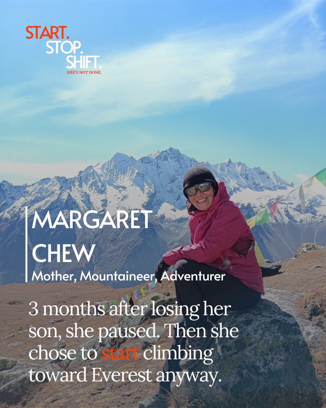 Comment “𝐒𝐓𝐀𝐑𝐓” and we’ll send you the details to join Margaret and others for a morning conversation on 31st October.
Three months after losing her youngest son, Margaret Chew paused. Then she chose to start, climbing toward Everest with a promise to take him all the way to the summit.
She trained through joint pain and fatigue, and moved through perimenopause on the same mountain. Her message to every woman: “We all have our own Everest to face. And menopause is definitely every woman’s Everest.”
Swipe to read her story ➡️
Margaret is one of three women sharing their START. STOP. SHIFT. stories, hosted by Menopause Asia x Temu House.
📅 Saturday, 31 October 2026
🕘 9:30am–12:00pm
📍 Temu House, 49 Jalan 16/9e, Seksyen 16, Petaling Jaya
🎟️ RM50/pax, light breakfast included and tea from @rhymbahills
She’s not done. Neither are you.
For educational purposes only. Not medical advice.
————————
We’re 𝗠𝗲𝗻𝗼𝗽𝗮𝘂𝘀𝗲 𝗔𝘀𝗶𝗮 -connecting you to licensed physicians for personalised menopause care, and supporting you with education and community.
💬 We believe no woman should have to navigate this alone.
#MenopauseAsia #SeenAtMidlife #MenopauseAwareness #WomensHealth #MidlifeHealth