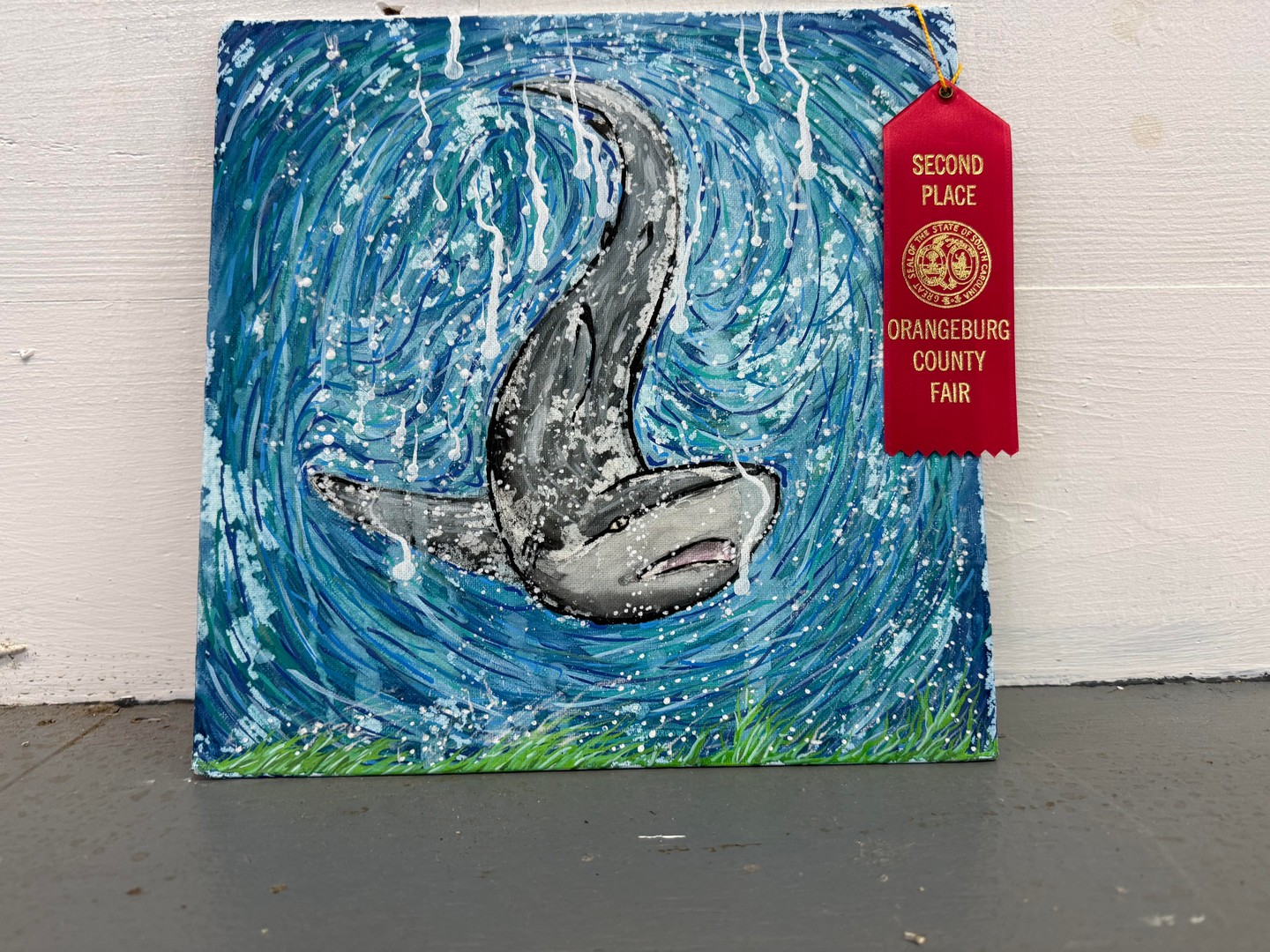 Congratulations to HHA's Aubrey Crisp and Autumn Hendrix for their impressive submissions to the Orangeburg County Fair!
Aubrey won a 1st place ribbon for her alligator painting.
Autumn placed 2nd with her shark painting.
HHA is so proud of the emerging talent walking our halls!!