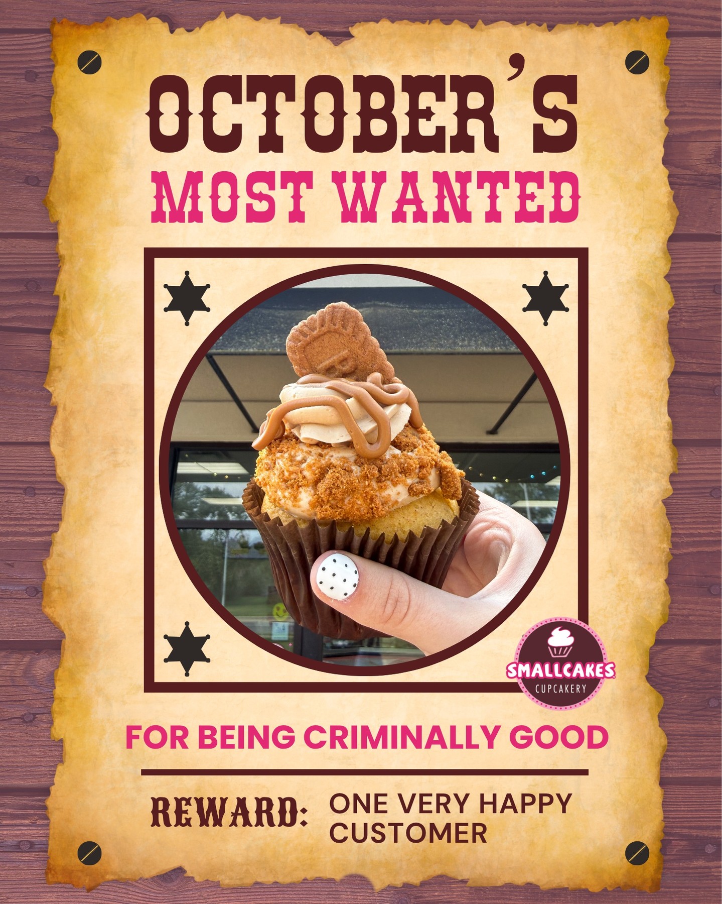 October’s Most Wanted has been spotted. 👀🧁
Pumpkin Biscoff is wanted for being criminally good, with pumpkin cake, Biscoff cookie butter filling, Biscoff buttercream, cookie crumbles, drizzle, and a Biscoff cookie on top.
Consider this your warning: it won’t be around forever.
Stop by 2300 Wabash Ave, Springfield, IL 62704 to try it for yourself!