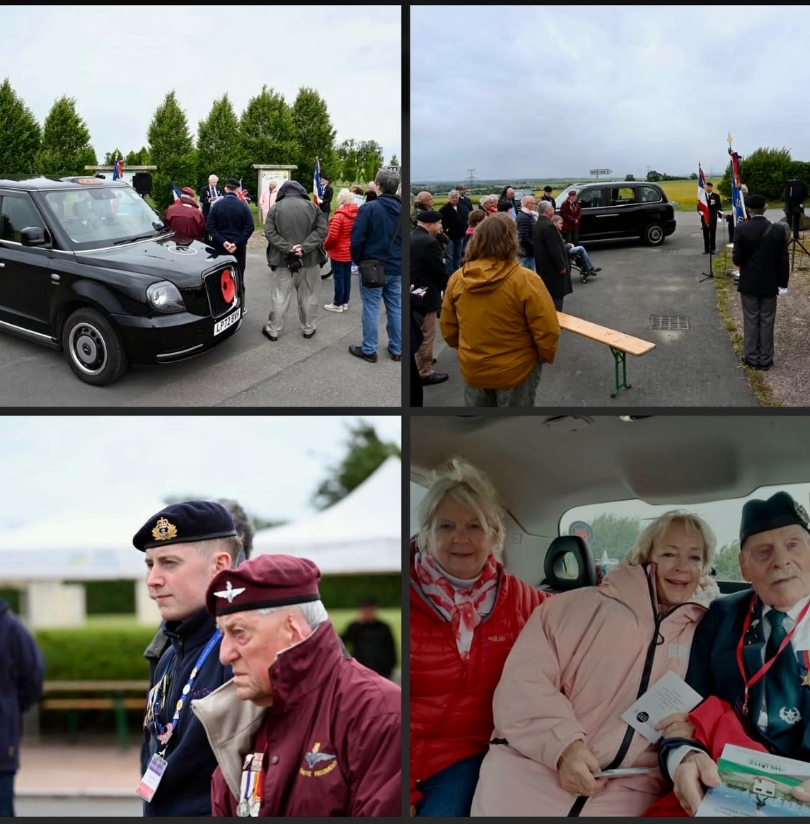 @thehill112memorialfoundation
We were very saddened to hear about another wonderful Veteran Don Turrell passing. A Cameronian who visited us on Hill 112.
We met by chance at Courselle Sur Mer in a black taxi cab driven by taxi driver Dean Euseden and supported by his wonderful carer Callum on the 4th June 2025
80th anniversary of D Day. We got chatting and he agreed with Callum and Dean to come to our small service on the 5th June where he also fought.
The weather was very cold and we insisted he stayed in the warm taxi and watch through the window. He was a delightful kind man and very interesting. A meeting we wonât forget. He was on a whistle stop tour which is or was the case with these wonderful veterans. Everybody wants to meet them rightly so and such a thrill for all involved. From the knowledge with my own father he was on an adrenaline high for weeks after he returned from Normandy. I think a feeling they all deserve.
RIP Don your duty is done
God Bless xx