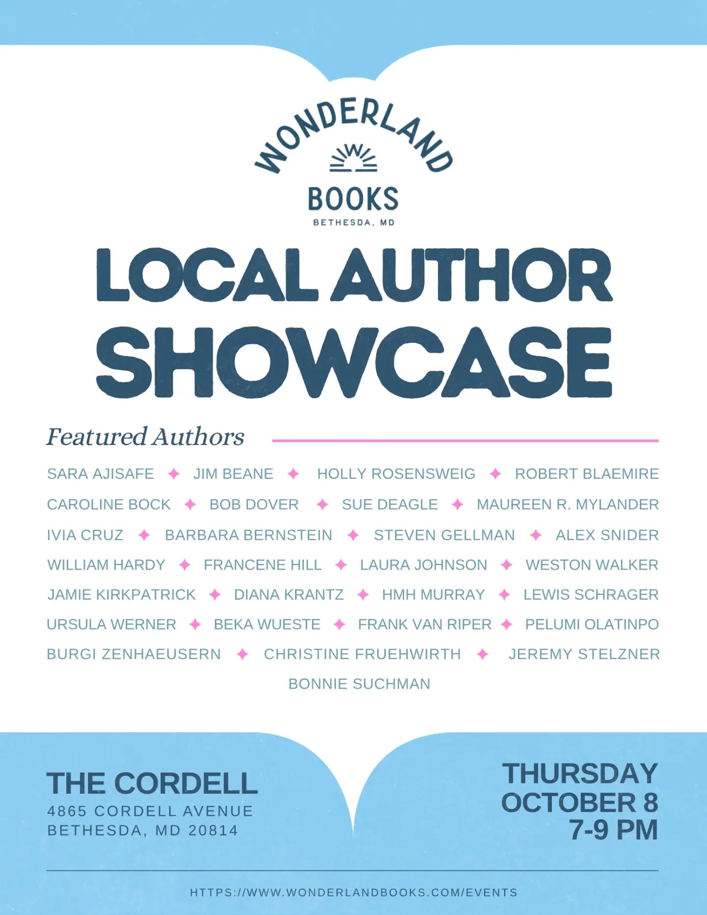 Excited to be participating in a local author showcase tonight (10/08) hosted by @wonderlandbookstagram 🎉
I'll be selling/signing my board books at The Cordell in Bethesda, MD from 7-9 PM.
If you're local, stop by and say hi!👋🏻
#bethesdamd #bethesda #mocomaryland #MoCo #mocomd
