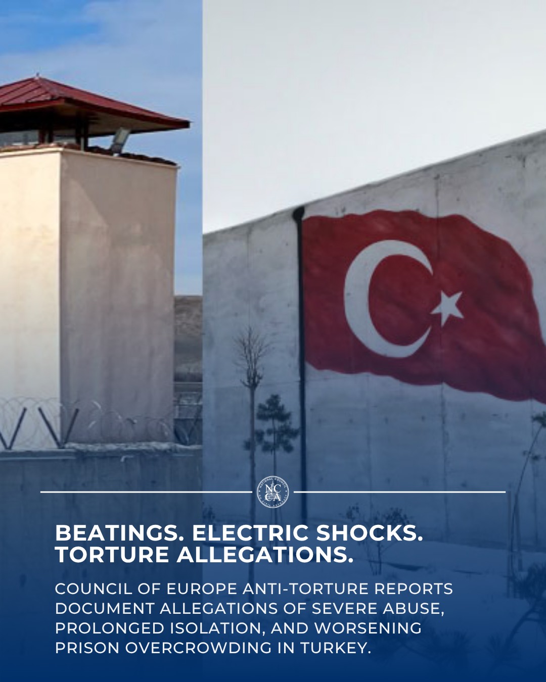 Beatings. Electric Shocks. "Falaka."
Newly published reports from the Council of Europe's anti-torture committee document serious allegations of abuse in Turkey's detention system.
During its 2021 visit, the CPT received detailed allegations of slaps, punches, kicks, baton beatings, and electric shocks from hand-held devices, including allegations involving juveniles. In prisons, it also recorded allegations of "falaka," blows to the soles of the feet.
The CPT's 2024 visit found further credible allegations of physical ill-treatment at Antalya S-type Prison, including punches, kicks, truncheon blows, and two reported cases of falaka. One prisoner had recent injuries the delegation said were consistent with his account.
The reports also highlight severe overcrowding and prolonged isolation. By June 2024, Turkey held approximately 338,000 prisoners, giving it the highest incarceration rate among Council of Europe member states.
Torture and ill-treatment are prohibited under all circumstances. These allegations require effective investigation, accountability, and safeguards capable of protecting everyone in custody.
Read more in the comments.
#HumanRightsViolations #Turkey #StopTorture #PrisonersRights #RuleOfLaw
