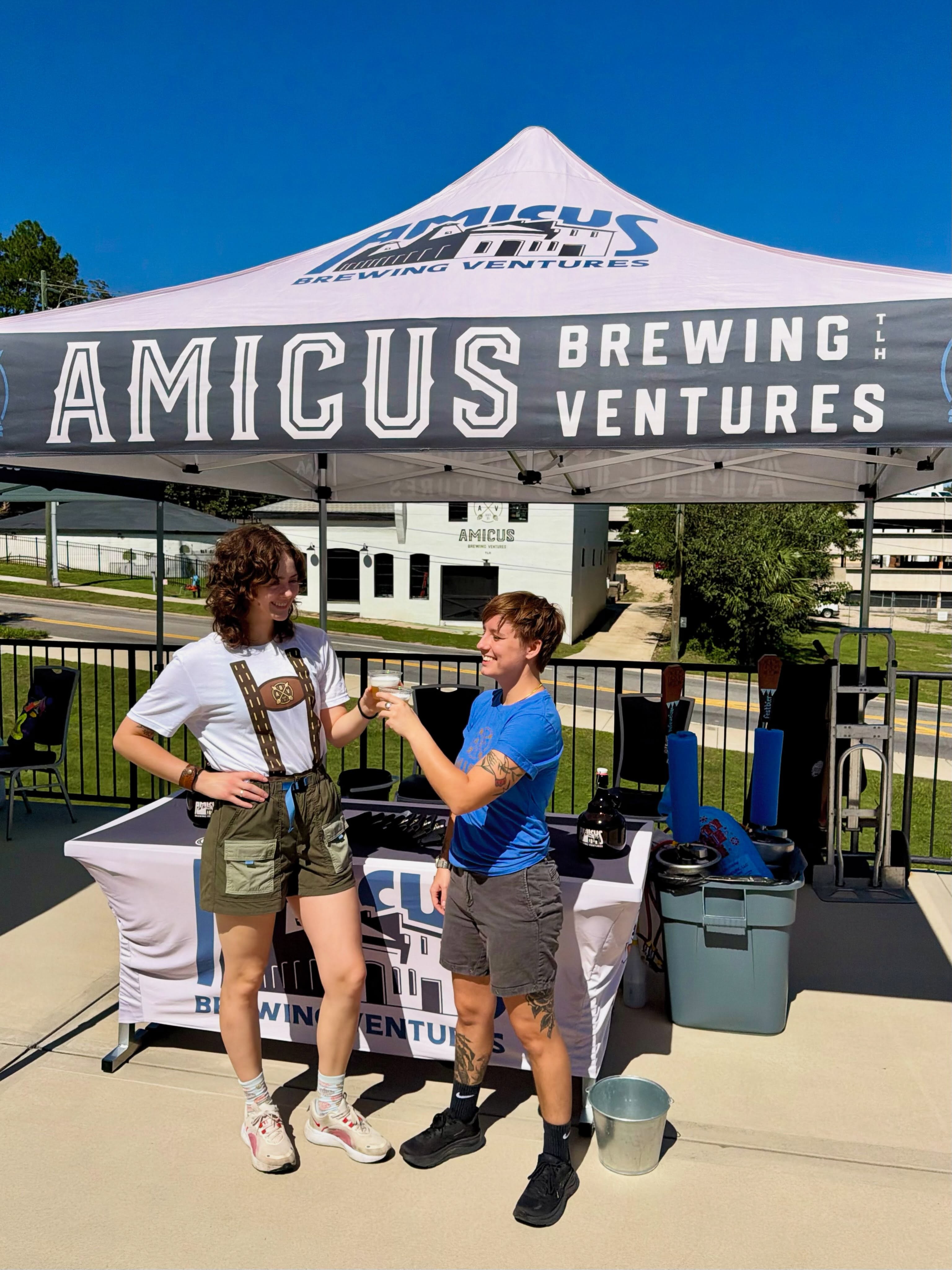 Amelia and Kit are all setup and ready to serve you at the @eldercarebb Oktoberfest. Stop by and enjoy a Festbier or Hefeweizen brewed by Amelia herself! PROST! 🍻
Eagle eyes may also spot something else in the photo. 👀 How about our brand-new festival kit featuring our new Old City Waterworks logo from the talented local artist @studio_gilly! 🥳🍻