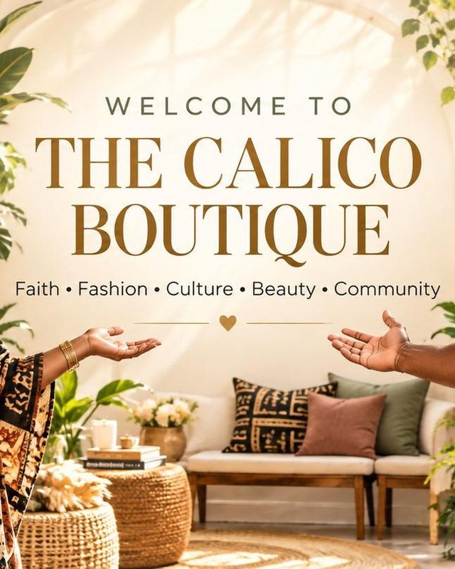 Purpose looks good on you. ✨
Kia Palmer built The Calico Boutique through faith, prayer, and obedience. Isaiah 43:19 says, “Behold, I will do a new thing, Now it shall spring forth; Shall you not know it?”
If you are walking by faith and dressing with intention, this is for you.
Explore our story, shop faith-filled style, and sign up for the newsletter at www.thecalicoboutique.com.
Explore Your Vision of Beauty.