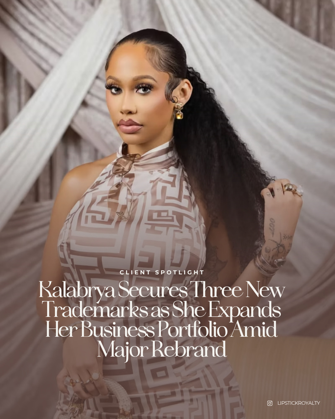 Kalabrya Secures Three New Trademarks as She Expands Her Business Portfolio Amid Major Rebrand
Recording artist and entrepreneur @kalabrya is taking a significant step toward expanding her business empire, recently securing three new trademarks as she continues to strengthen her growing portfolio of ventures across entertainment, fashion, beauty, and lifestyle. The milestone, achieved with the legal guidance and expertise of attorney Charlotte Towne, widely known as The Mermaid Lawyer®, marks an important advancement in Kalabrya’s commitment to intellectual property protection, brand ownership, and long-term business development as she enters a new chapter of her career.
The milestone comes at a pivotal time for the Argentina-born entertainer, who is undergoing a major professional rebrand and public reintroduction led by The Lipstickroyalty Agency Inc., her Agency of Record. With new music on the horizon, expanding entrepreneurial interests, and an evolving public identity, Kalabrya is taking a strategic approach to building a career that extends well beyond the spotlight.
KALABRYA®
KICKIN IT WITH KALABRYA®
KALABRYA LE’BRAE GONDREZICK HASKINS®
Trademark Attorney: Charlotte Towne | @themermaidlawyer
Read More / Link in bio
#Kalabrya #womeninmusic #kalabryaHaskins