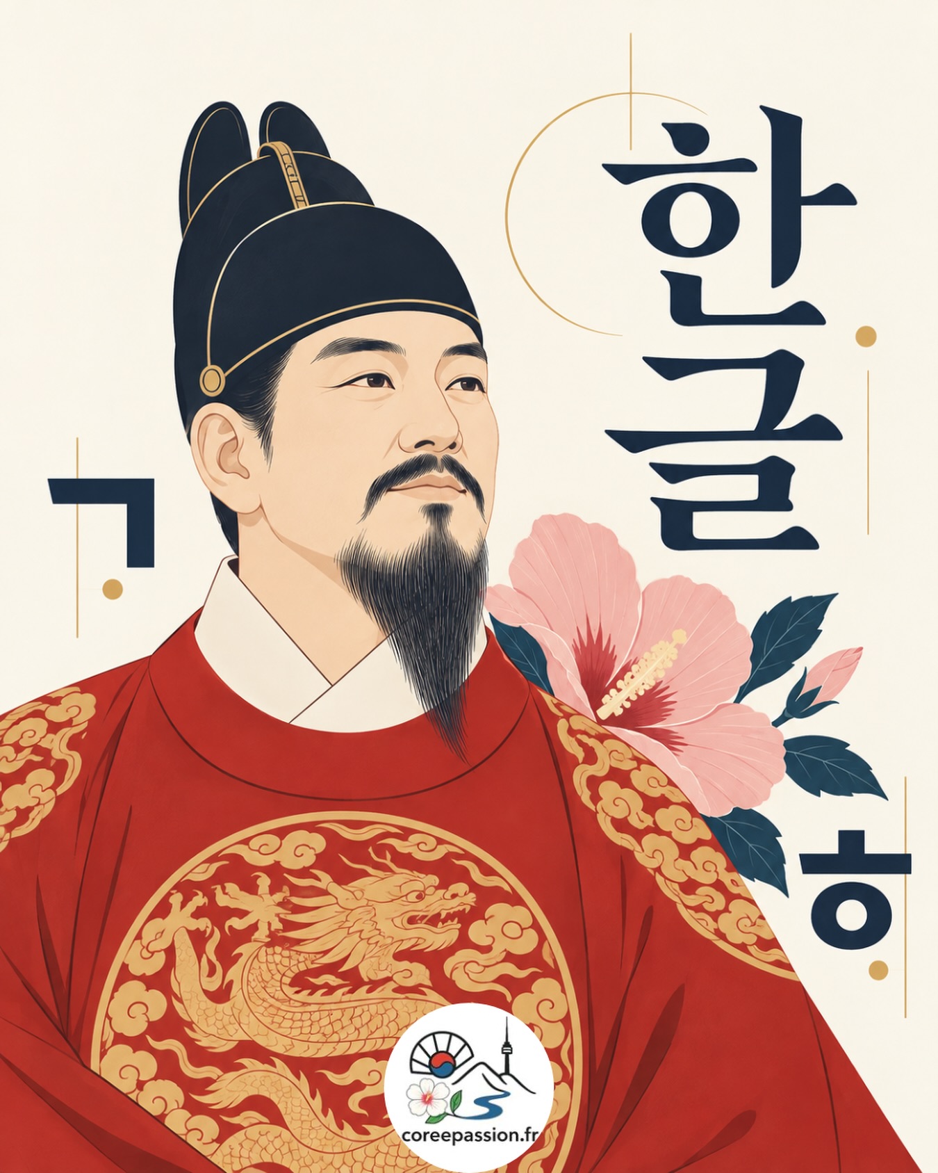 Bonne fête du Hangeul !!!
Je ne sais pas pourquoi la langue coréenne m’attire autant, ni pourquoi j’ai tant envie de l’apprendre.
Le Hangeul me fascine.
Il est souvent considéré comme l’un des systèmes d’écriture les plus scientifiques au monde et donc facile à apprendre…
Aujourd’hui, 9 octobre 2026, la Corée célèbre le centenaire du Hangeul Day : 100 ans depuis la première célébration de cette journée, en 1926.
Créé en 1443 sous le règne du roi Sejong, puis promulgué en 1446, le Hangeul fête cette année les 580 ans de sa promulgation.
Ce qui me touche chez le roi Sejong, c’est sa volonté de permettre à chacun de lire, d’apprendre et d’exprimer ses pensées. Il ne voulait pas que l’accès à l’écrit et au savoir reste réservé à une élite. Avec le Hangeul, il a voulu l’ouvrir à son peuple.
C’est ce que je célèbre aujourd’hui : cet alphabet, et la volonté généreuse du roi Sejong de le rendre accessible à tous. 🤍
Source : Korea.net · Institut national de la langue coréenne
#HangeulDay #Hangeul #CoréeDuSud #CultureCoréenne #ApprendreLeCoréen