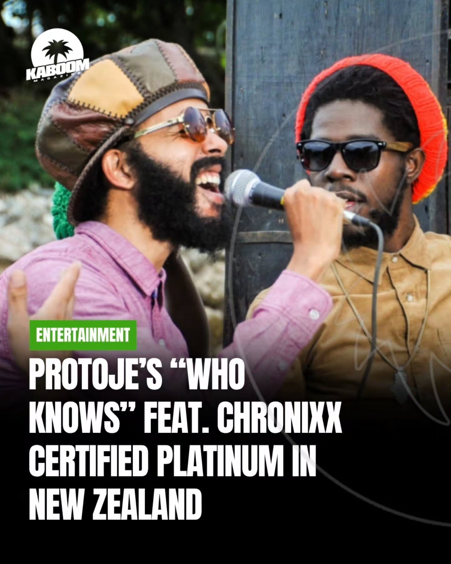 Reggae superstars Protoje and Chronixx have earned another international certification for their 2015 collaboration, “Who Knows,” which was officially awarded Platinum status in New Zealand on Thursday, October 8.
According to Recorded Music New Zealand (RMNZ), the certification represents 30,000 units in combined sales and streaming equivalents in the country.
The track previously received a BRIT Certified Silver Award in 2022 after surpassing 200,000 units in the United Kingdom, as measured by the Official Charts Company.
The collaboration has continued to attract a global audience, accumulating more than 255 million views on YouTube and surpassing 135 million streams on Spotify.
Both artistes are among the contenders for Best Reggae Album at the 2027 Grammy Awards, with Chronixx’s Exile and Protoje’s The Art of Acceptance released during the eligibility period.
More on Kaboommag.com 🗞