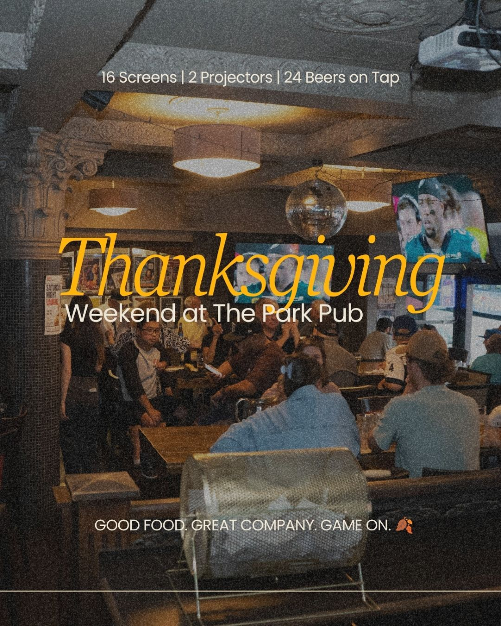 Thankful for good food, cold beers and the people we share them with. 🍂🍻
Gather your crew at The Park Pub this Thanksgiving weekend for your favourite pub food, 24 beers on tap and live sports across 16 screens and 2 projectors.
Catch up with friends, cheer on your team and make the most of the long weekend!
📍 1755 Davie Street, Vancouver