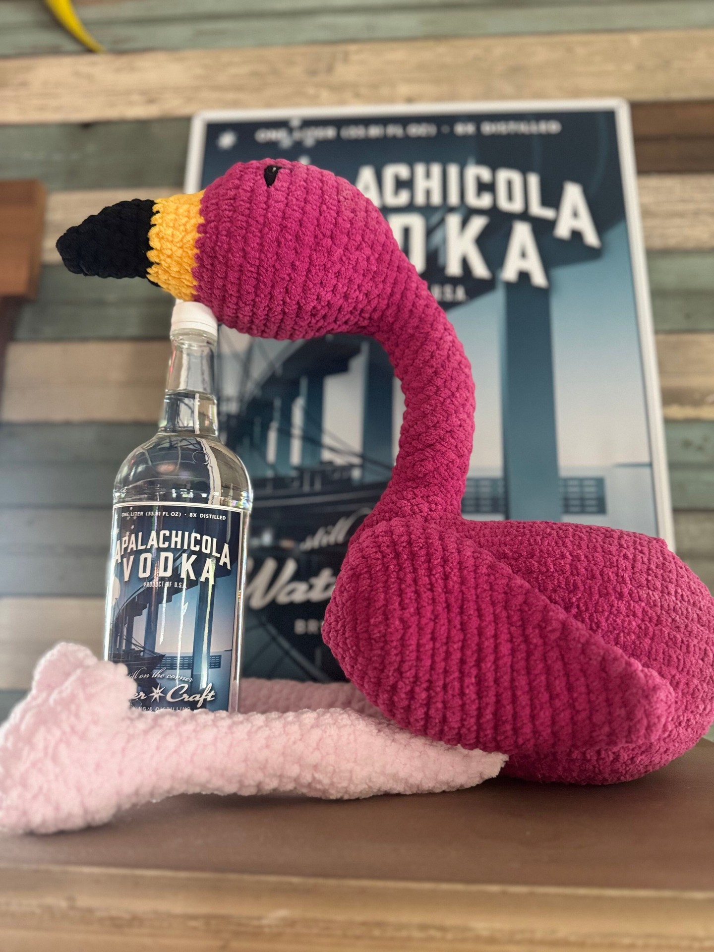 Local supporting local… with a little flamingo attitude. 🦩
Apalachicola Vodka, handmade local goodies, and the kind of random finds you didn’t know you needed, all hanging out at Scallop RePUBlic.