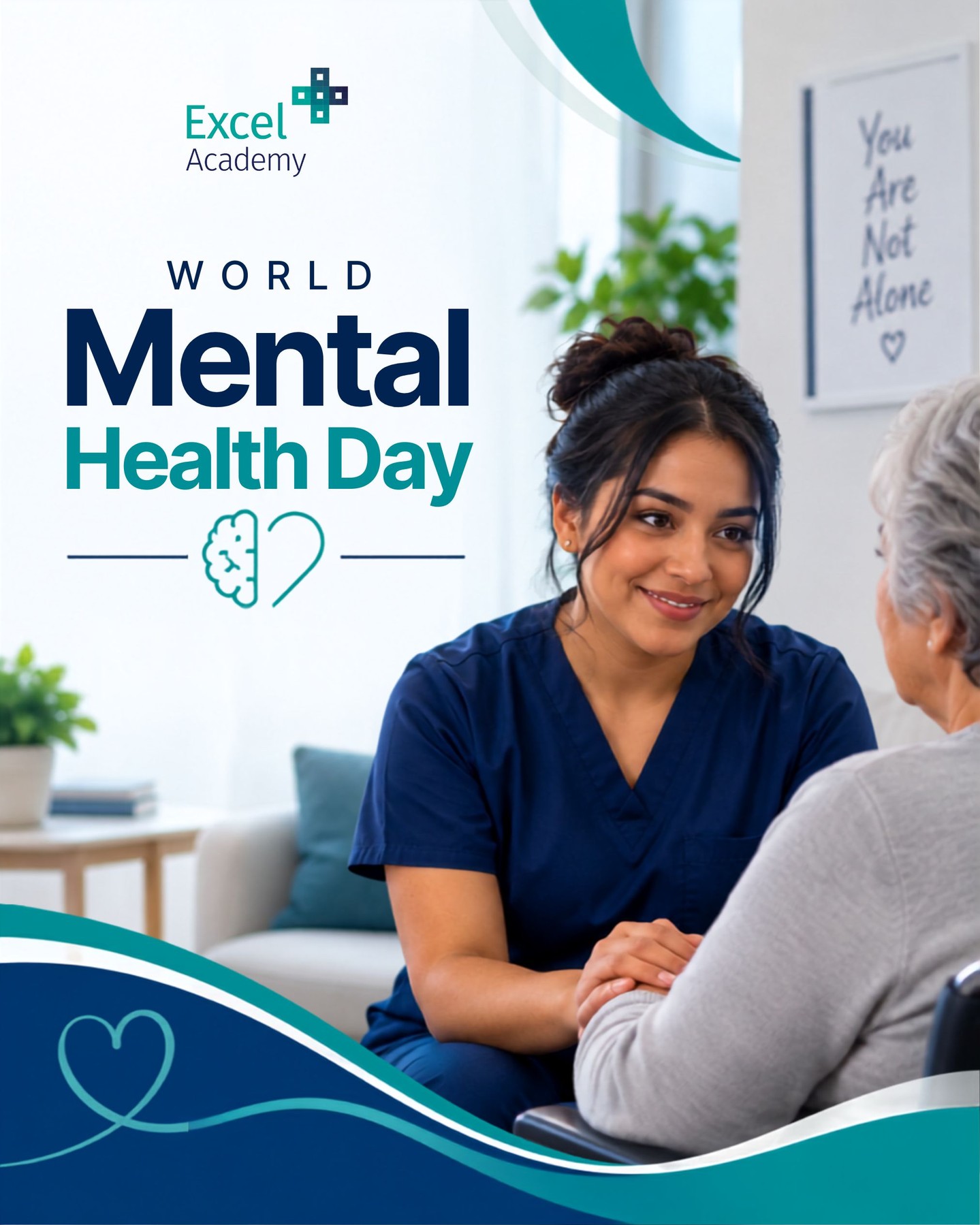Today is World Mental Health Day! 💚
Healthcare is about caring for the whole person, and mental health is an important part of that care.
As we prepare students to enter the healthcare field, we want them to remember that compassion, listening, patience, and human connection can make a difference in someone's day!
#excelacademy #worldmentalhealthday #mentalhealthawareness #cnatraining #healthcareeducation #healthcarecareers