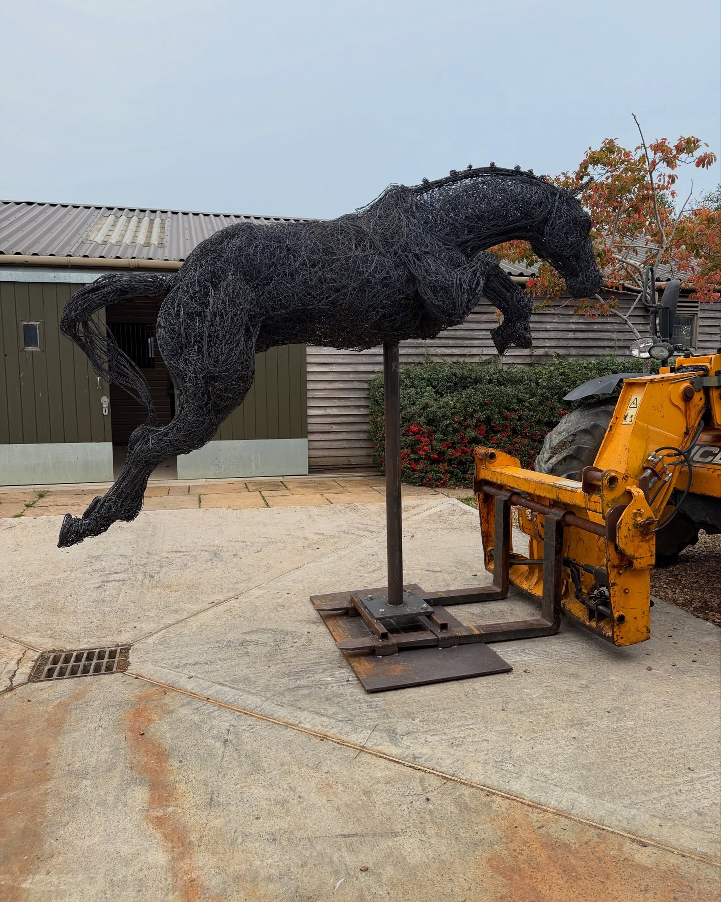 Sneak peek! Really pleased with how this one is turning out! So I thought I would share it as India is up at HOYS.
Part of the next step is to get the sculpture out of the studio and see it for the first time in natural light.
I will do a video tomorrow explaining what I am up too!
#horsesculpture #metalsculpture #equine #equineart