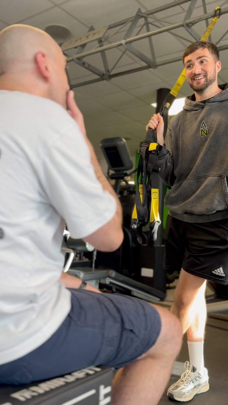 Multiple Sclerosis - Improving Balance when Fatigued
A common experience with Multiple Sclerosis is that as fatigue builds up (ie the further someone walks) the more their balance starts to become effected. Paul explains usually with fatigue his balance would be so impacted that he needs to find a bench or somewhere to rest.
However, despite having worked hard and built up fatigue (this single leg movement is tough and demanding!) Paul is then able to stand on one leg for a significant amount of time. “I can feel that I’m really tired, but I’m still really steady. Whereas normally, I’m tired and it gets worse… and I need to try and find a bench.” This is the power of training - we are helping to build strength, increased capacity and endurance - including challenges like loading on a single leg!
Multiple Sclerosis, MS, walking rehabilitation, Multiple Sclerosis therapy, MS drop foot, MS dorsiflexion, MS walking power, spasticity, HSCT, MS spasticity, MS walking, MS gym, MS training, gym, spasms, Multiple Sclerosis intensive therapy, neubie therapy, neufit, neubie, neubie uk therapy, electrical stimulation therapy, e-stim, FES, electrical stimulation for multiple sclerosis, international rehabilitation intensive programmes, UK leading MS rehab, neurorehab UK leading, APEX NEURO, APEX NEURO clinic UK