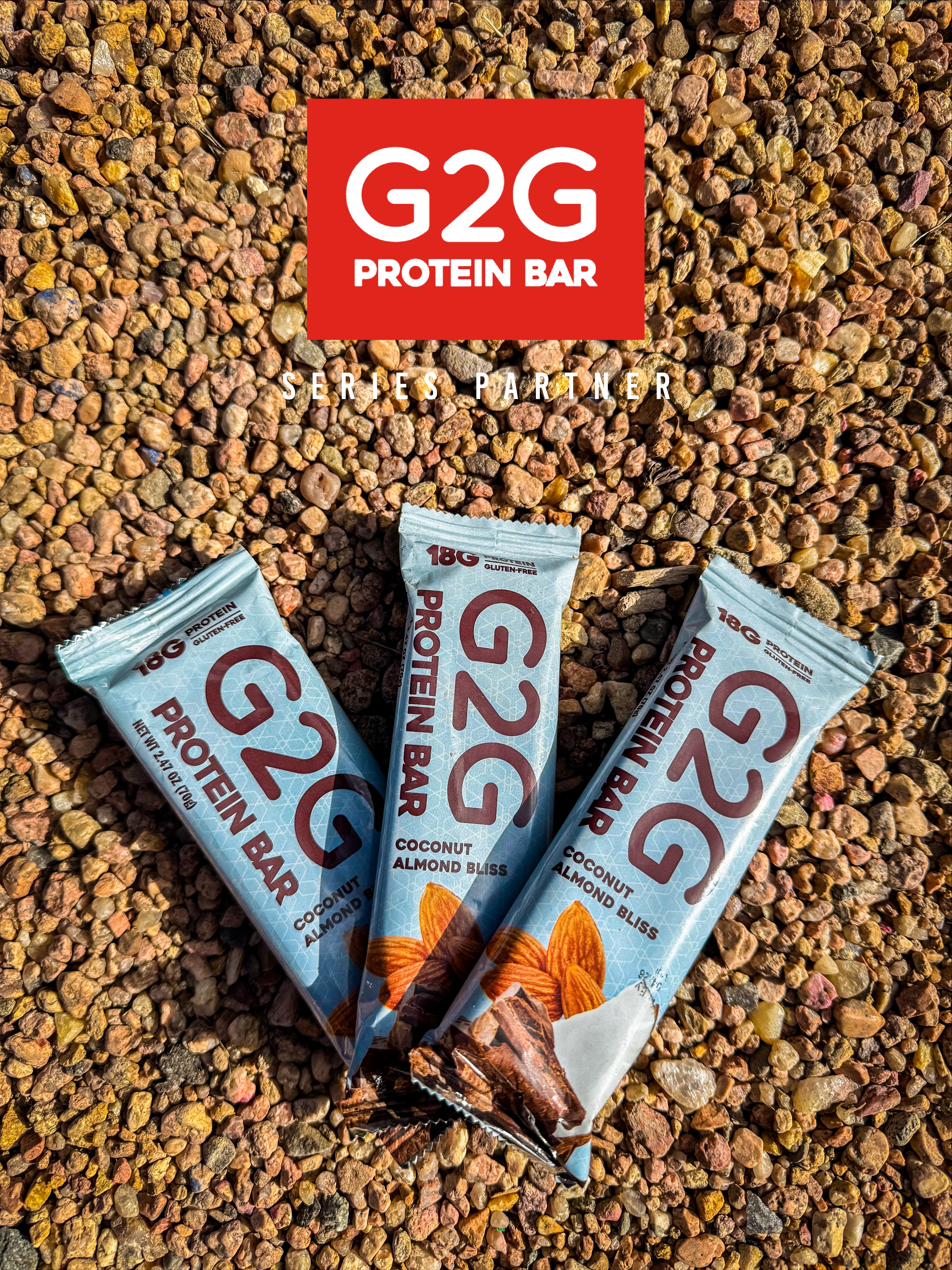 Our Series Partner Spotlight 🔦 @g2gbar always has your post race recovery starting out right at our Lake Hodges Trail Festival. Protein for the WIN 🏆