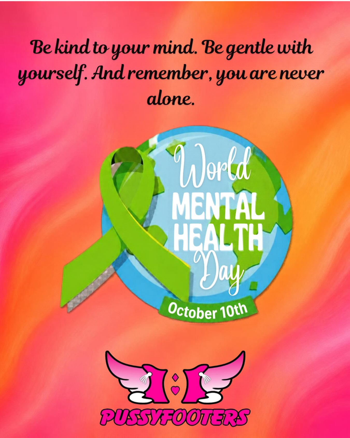Today, the Pussyfooters stand together to remind everyone that mental health matters. It’s okay to have difficult days, to ask for help, to set boundaries, and to put yourself first when you need to.🩷🧡🩷 #pussyfooters #pinkarmy #worldmentalhealthday