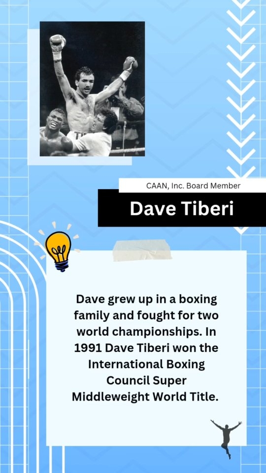 Meet CAAN Inc's Board Member ππ¬π«π―
Dave Tiberi, a former professional boxer, is well known in the boxing community and whose bout was a part of one of the most controversial decisions in boxing history. This led Dave to take a stance in the sport to maintain the integrity, welfare, and safety of boxers.
Dave is also a Delaware hometown hero and directly supports CAAN's mission, as well as different supportive efforts in the community like Donate Delaware that helps privde free medical equipment for the community!
@donatedelaware π©΅
caangroup.org
#boxing #hometownhero #Delaware #athletewellness #fyp