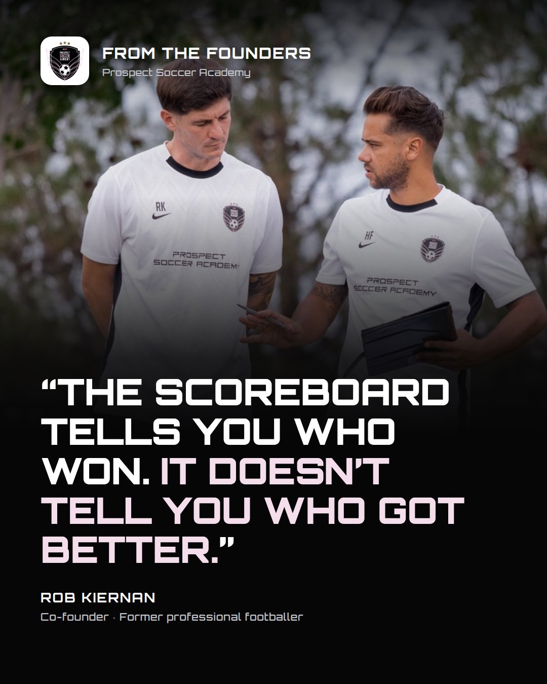 The scoreboard tells you who won. It doesn't tell you who got better.
Results matter to kids, and they should. But at this age, the more useful question after a game is simple: what did they try, and what did they learn?
— Rob
#soccerparents #youthsoccer #playerdevelopment