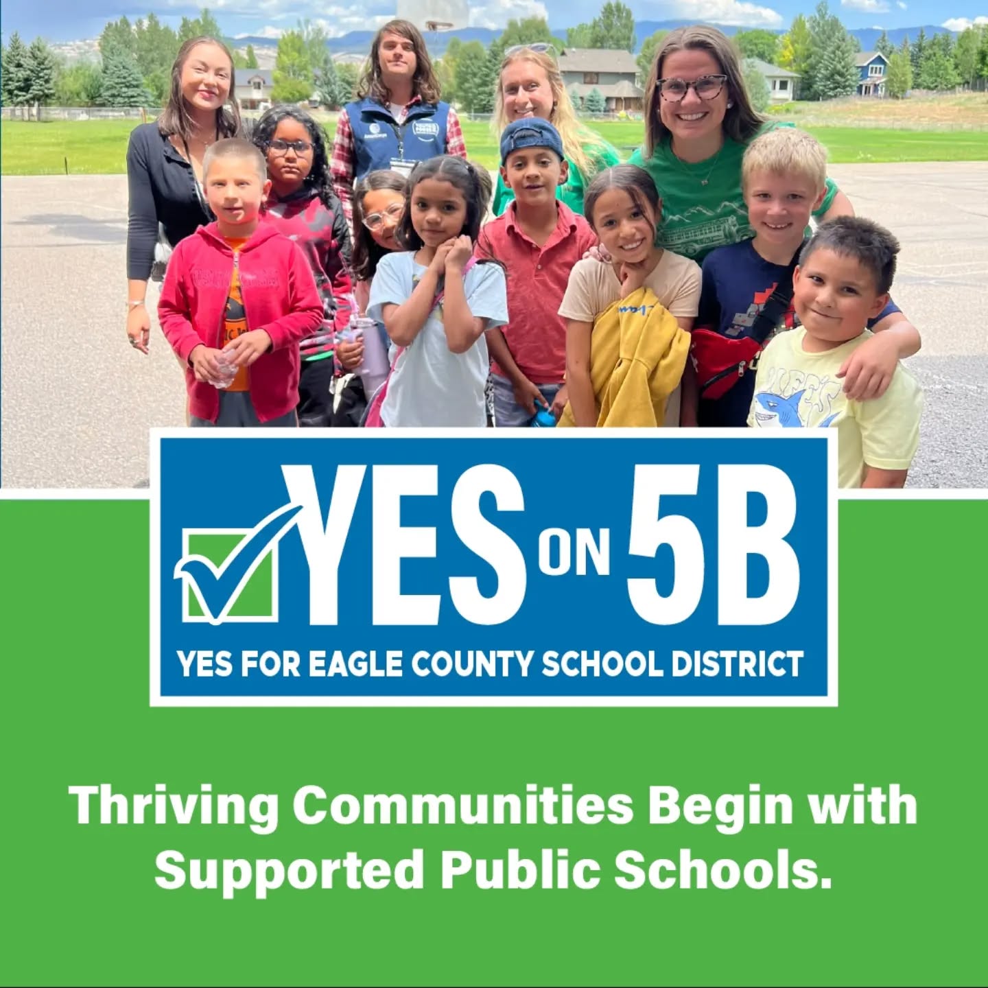 Vote YES on 5B. Help strengthen Vail Valley by supporting ECSD schools. Why? Because great communities don't happen by accident. They're built by supporting the schools where our children learn and grow and where their families live.
Leans more at YESforECSD.com