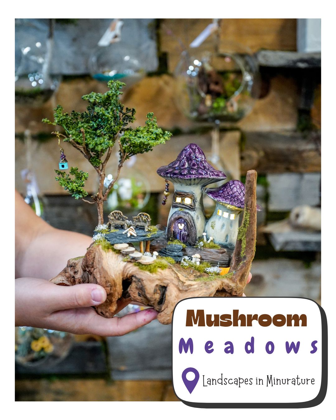 Take a peek at this little mushroom meadow ππ‘
Landscapes in Miniature has brought together two mushroom homes to complete this charming miniature scene. Take a closer look at the tiny details and see how the pieces come together to create the finished display.
What detail catches your eye first? π
π Landscapes in Miniature @ The Dayton Market